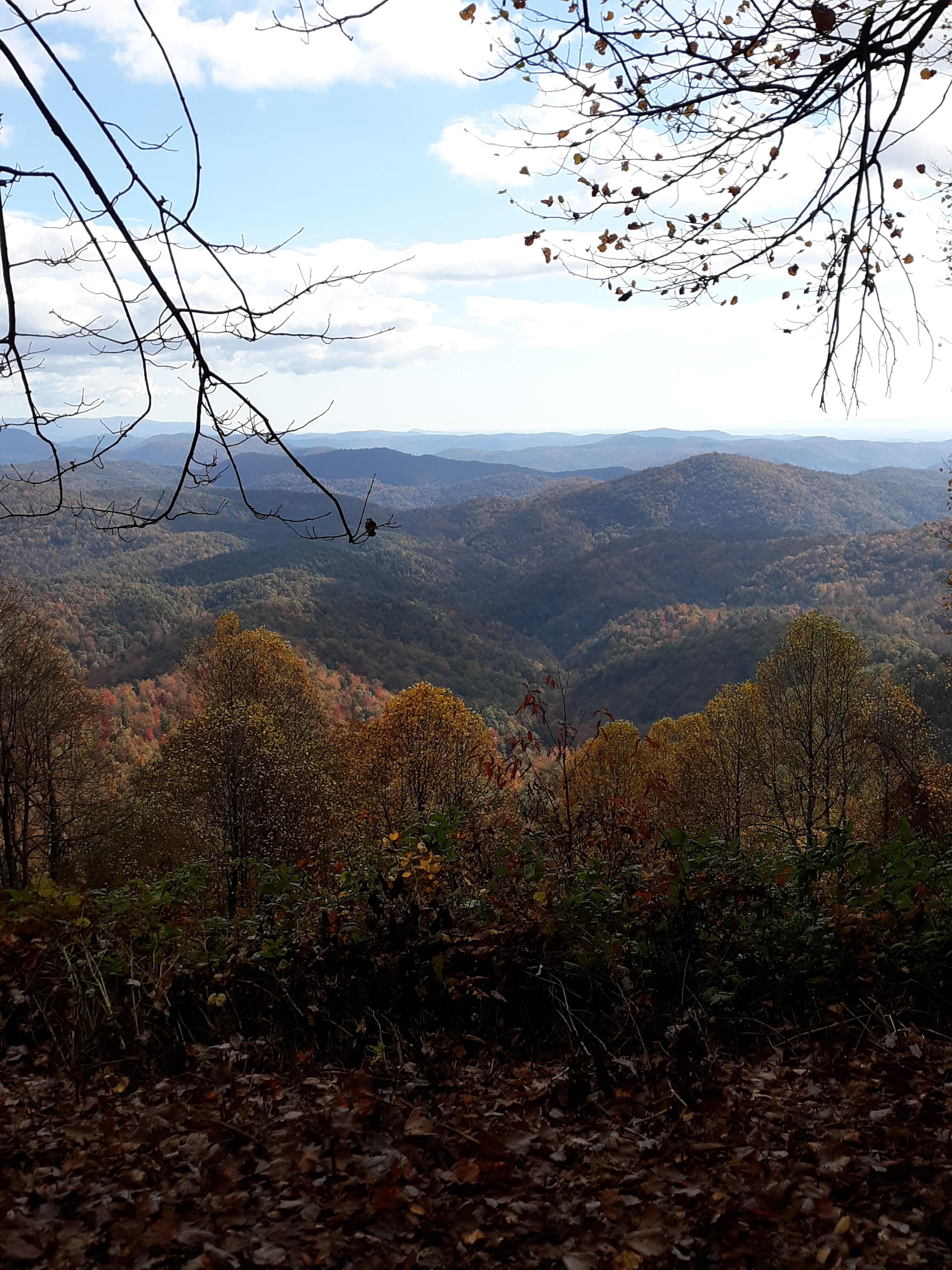 Beautiful lookout on the Blue Ridge Parkway near West Jefferson, NC