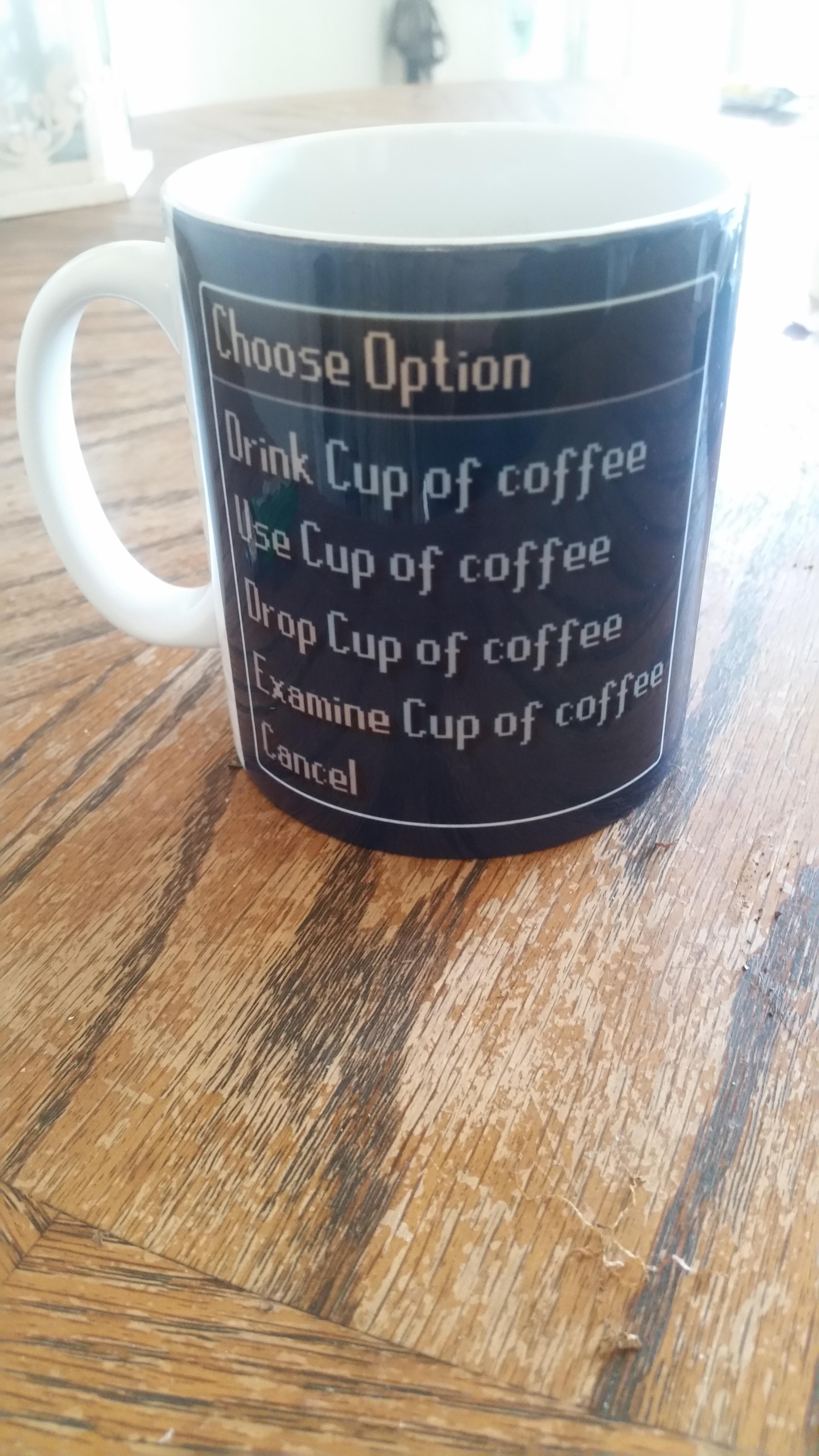 Brother bought me a Runescape coffee mug r/runescape