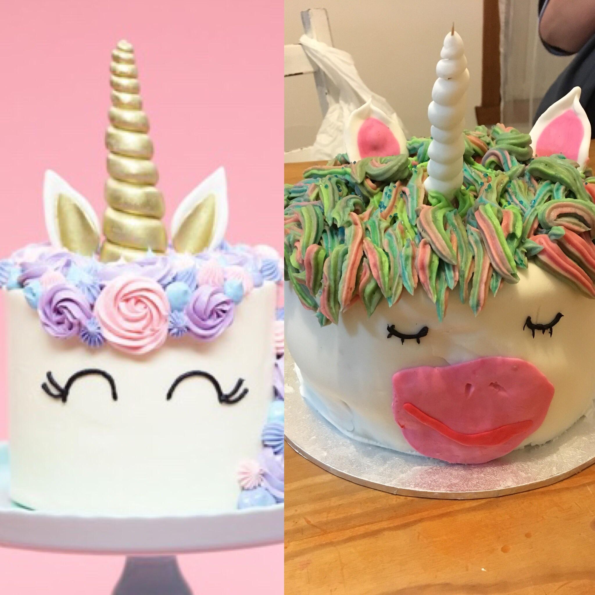 Aggregate 146+ unicorn cake fail latest in.eteachers