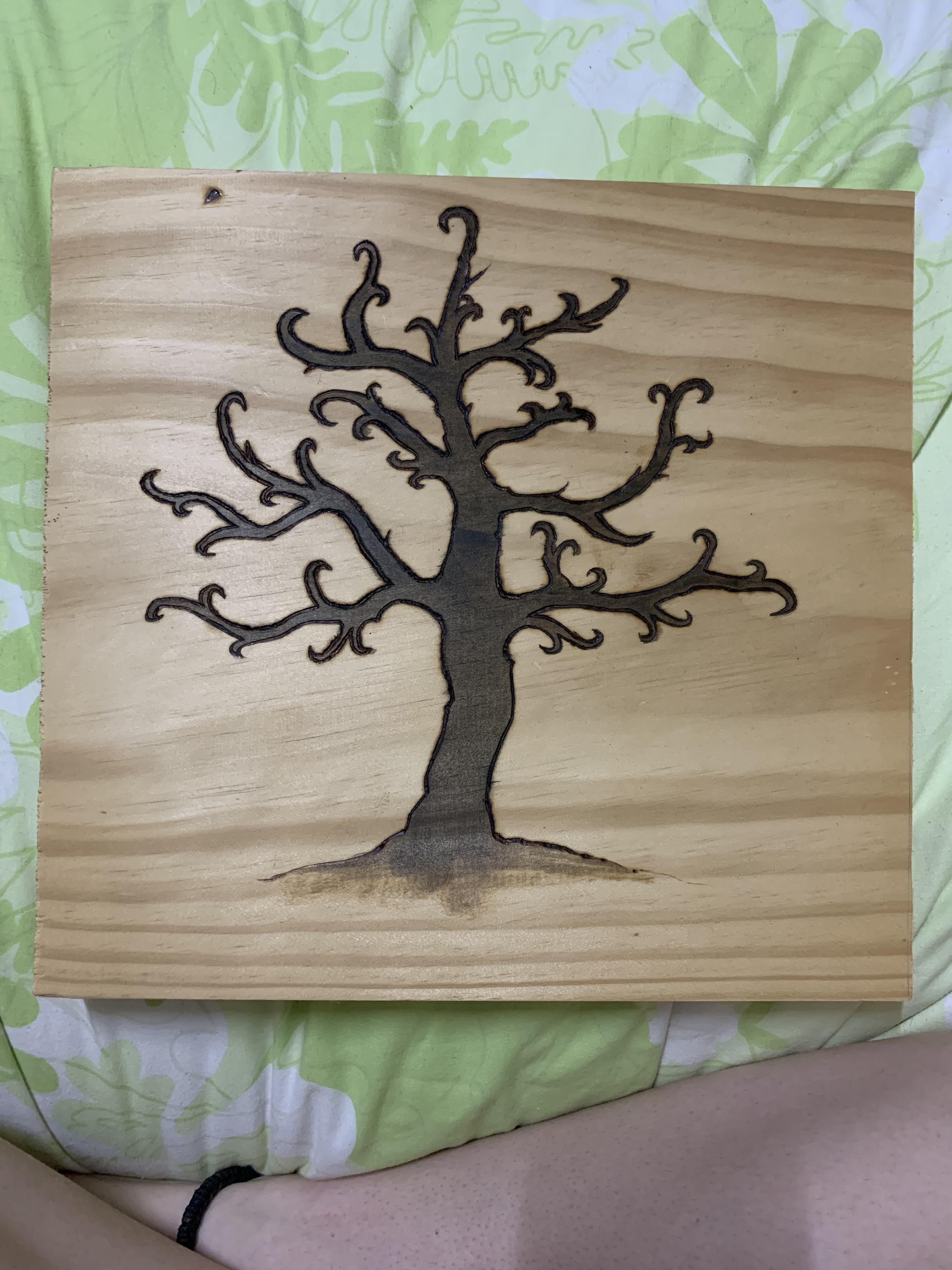 A beginner experiment with pyrography! (And wood stain) r/Pyrography