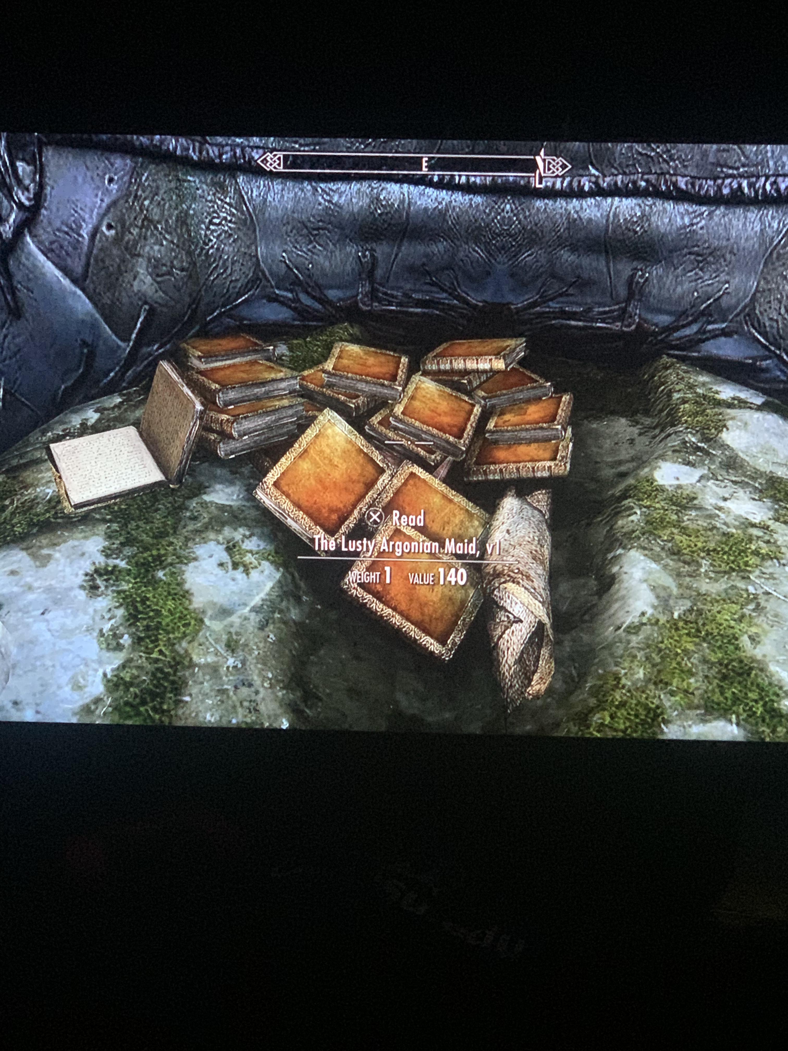 Just found this pile of The Lust Argonian Maid books in Benkongerike
