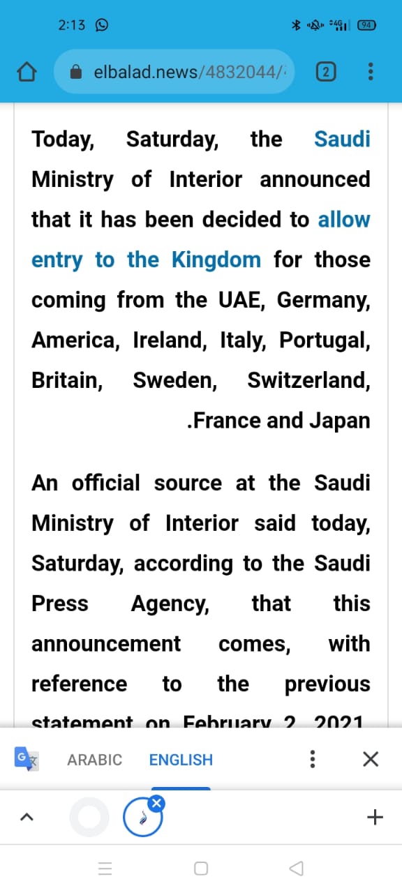 Looks like there was reason for the update to quarantine for Non Saudis