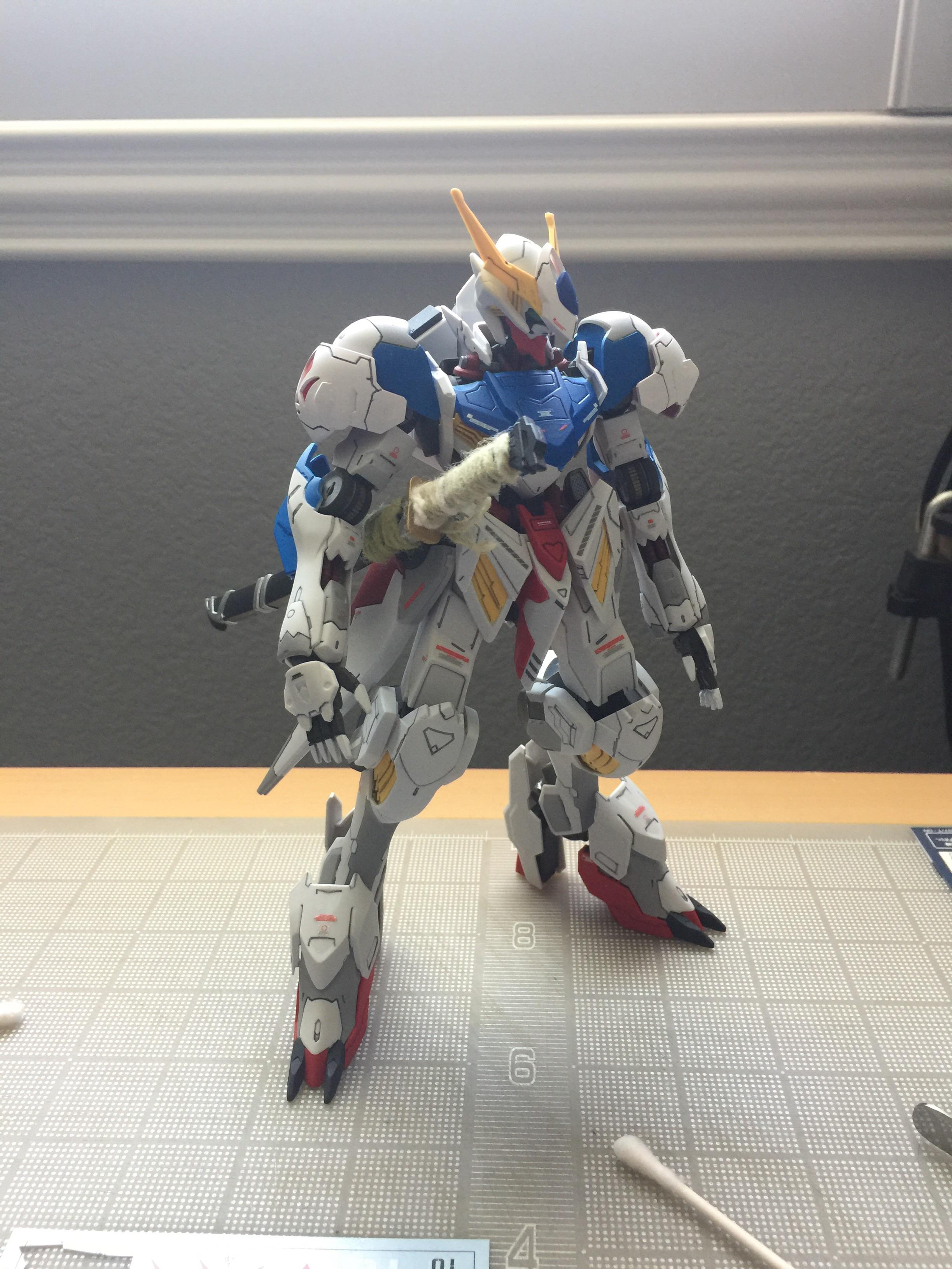 WIP. Finished decals and topcoat on to metal parts and weapons. r/Gunpla