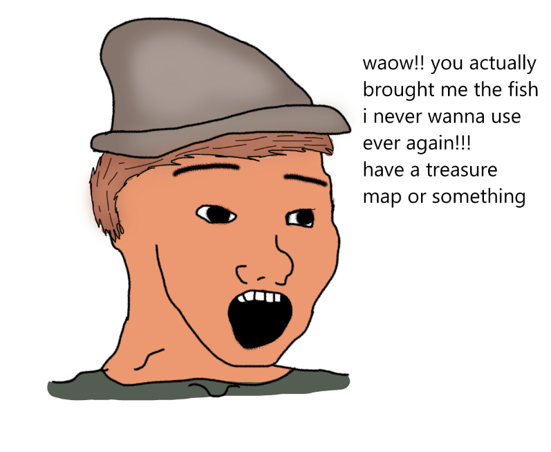 Wojak angler at his finest r/Terraria