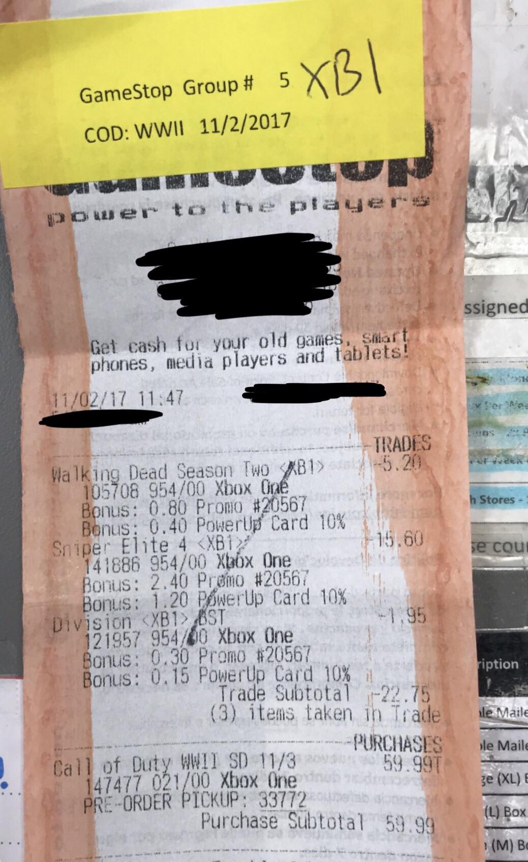 Customer “Yeah, this game isn’t working anymore and I’d like to return