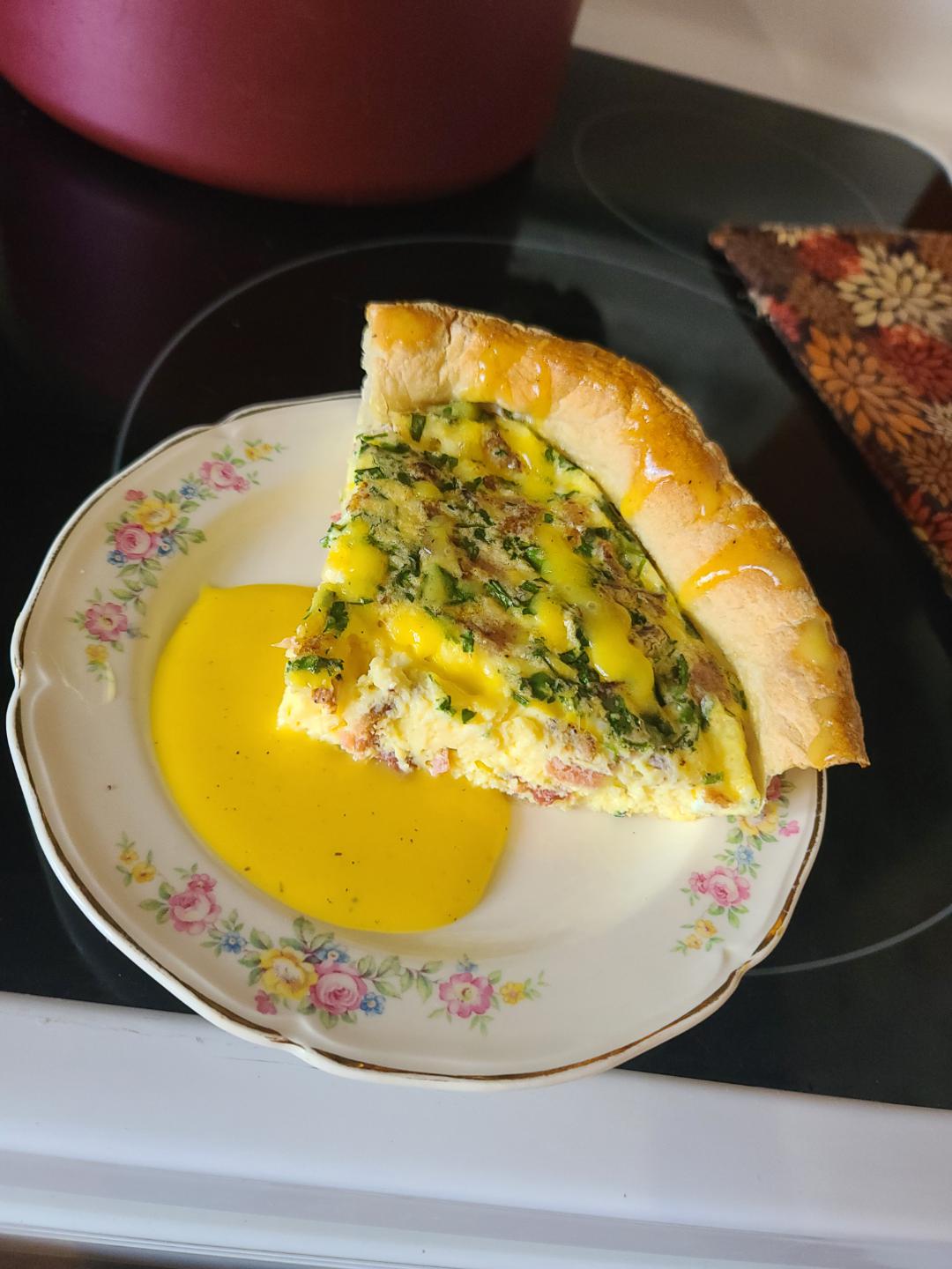 Quiche with Homemade Hollandaise r/BreakfastFood