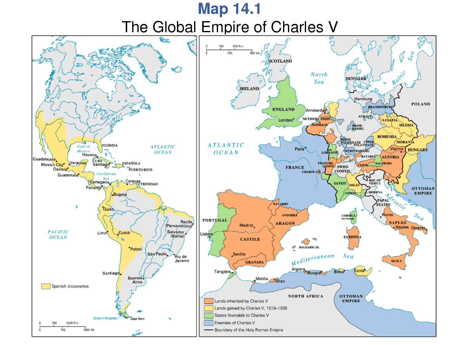 Global Empire of Charles V r/MapPorn