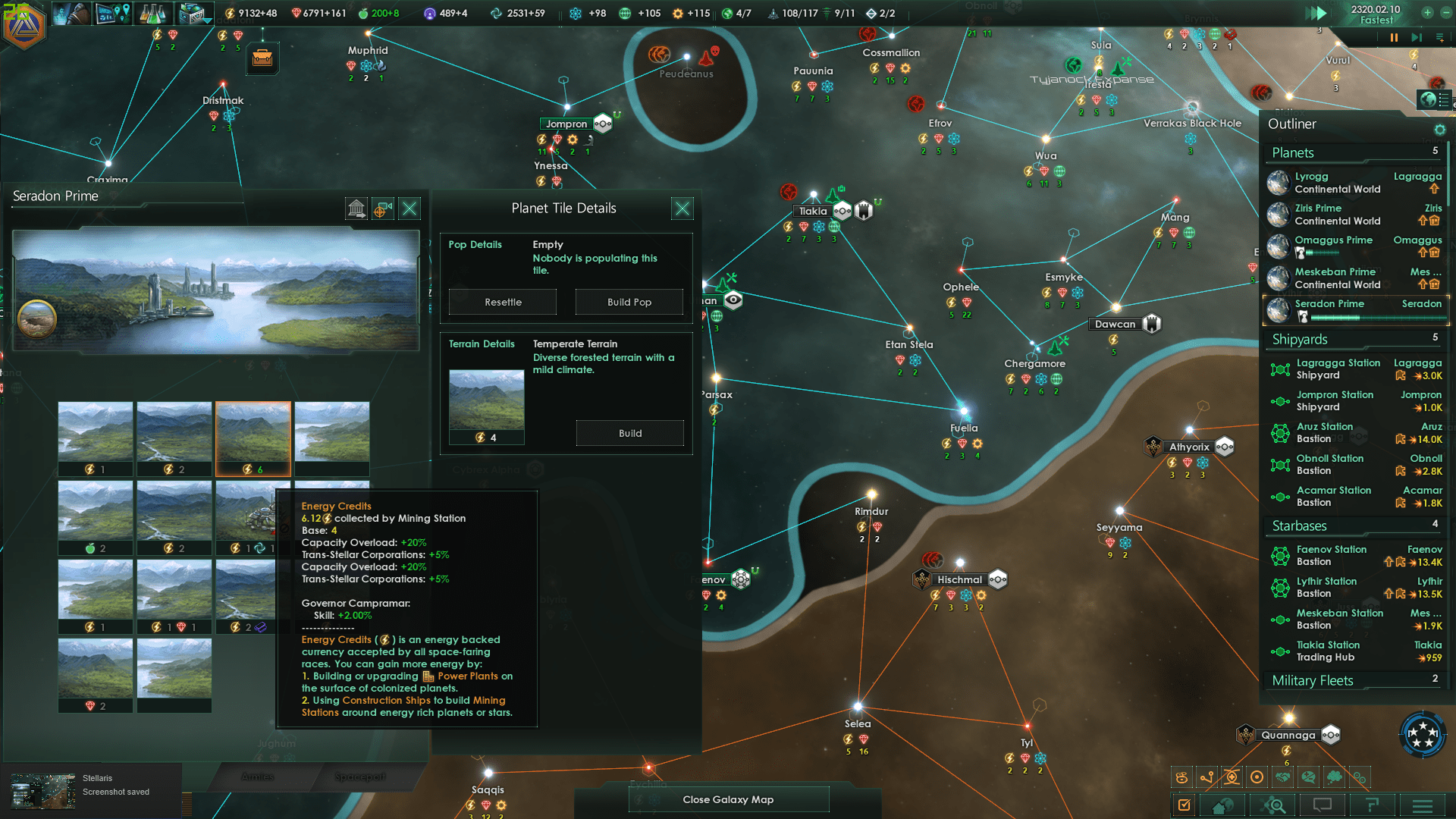 Uh... There is no mining station? Nor is it done settling