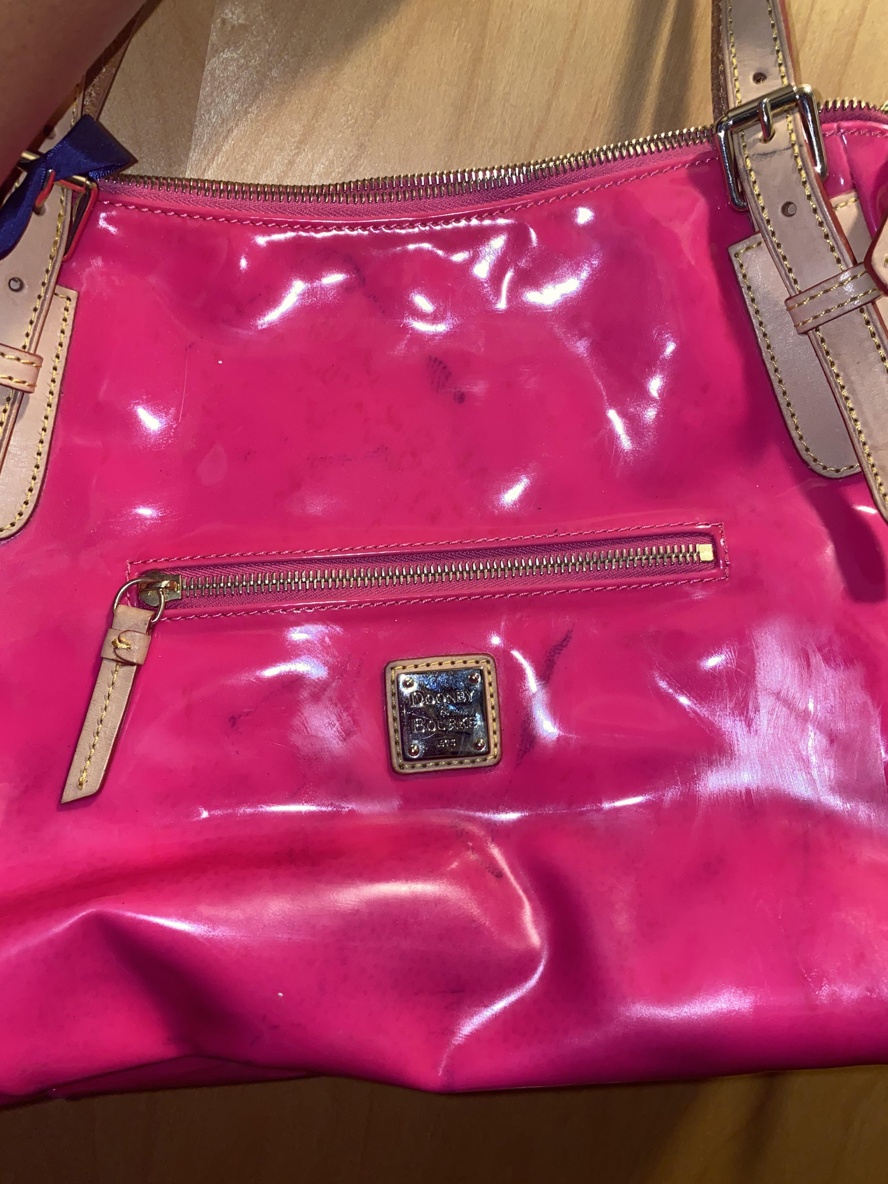 How would I clean the ink/color transfer on this patent leather bag? I