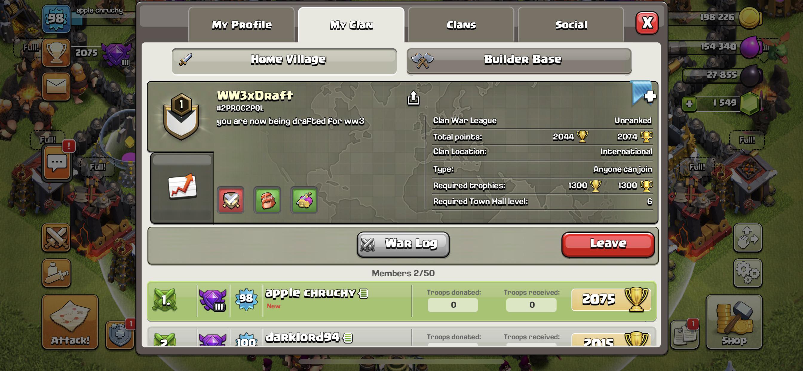 🛑You are being drafted join clan, must be active daily🛑 r/COC