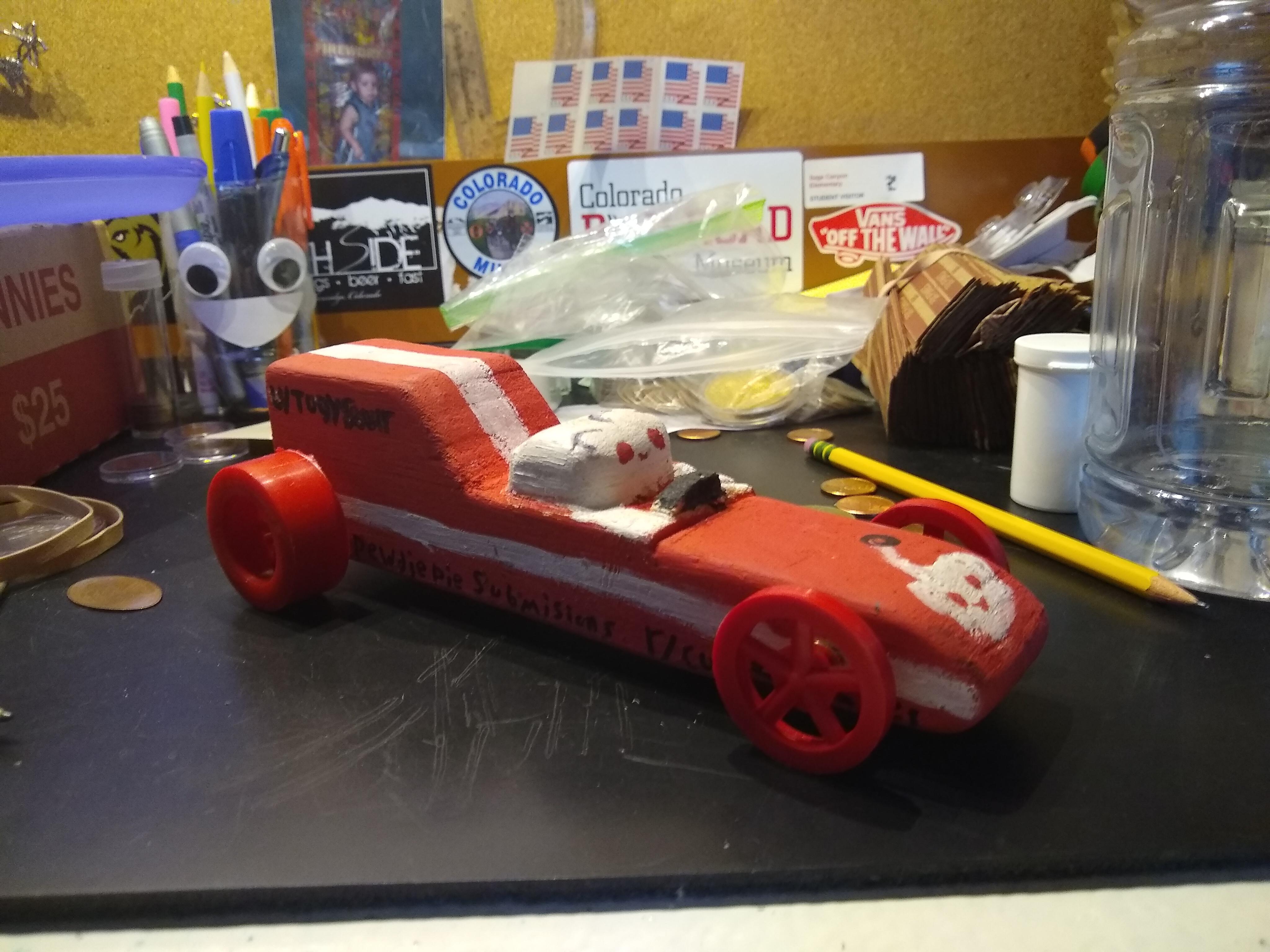 In my design we are making co2 cars so I made this r/PewdiepieSubmissions