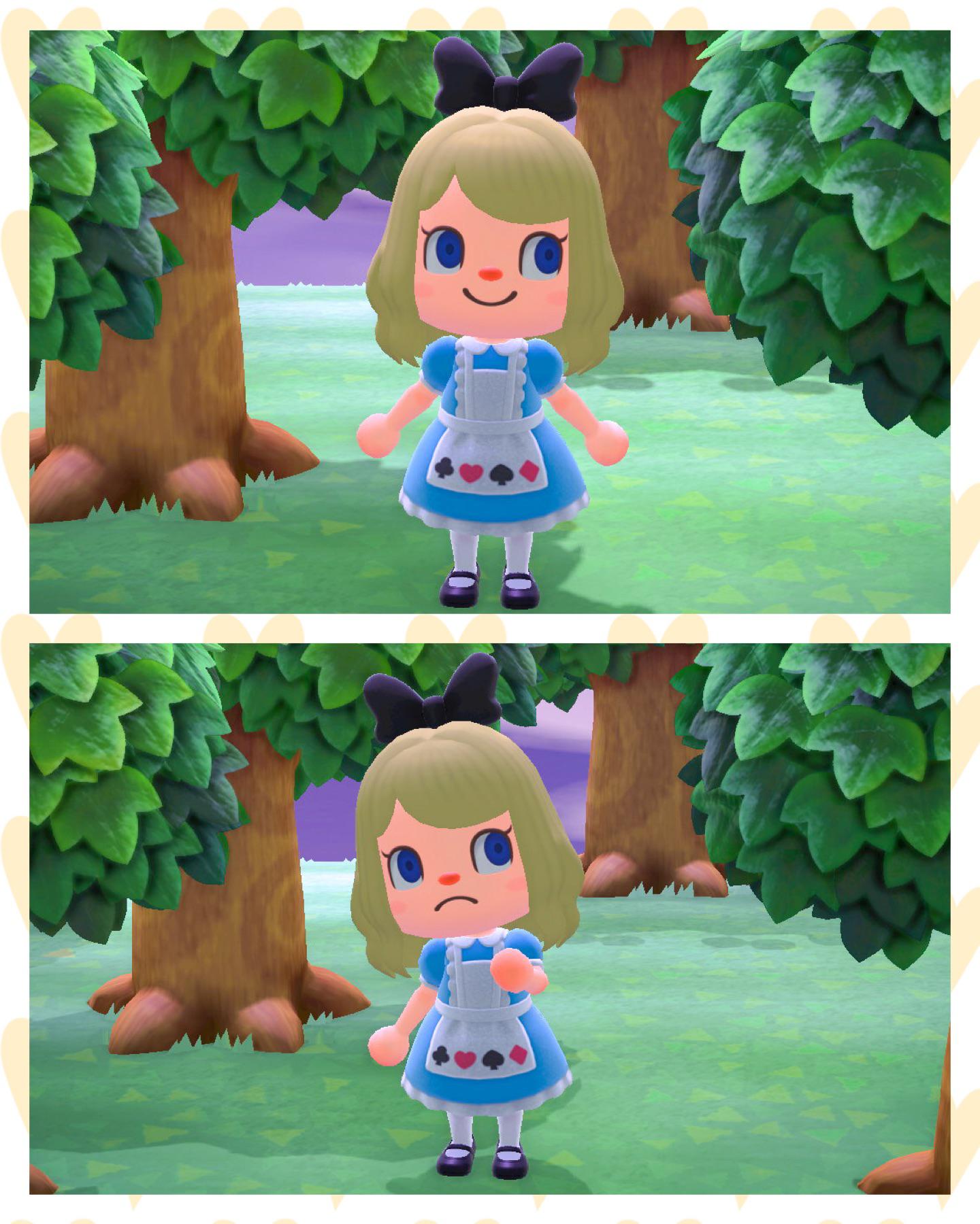 Curiouser and curiouser (my Alice in Wonderland look in Animal Crossing