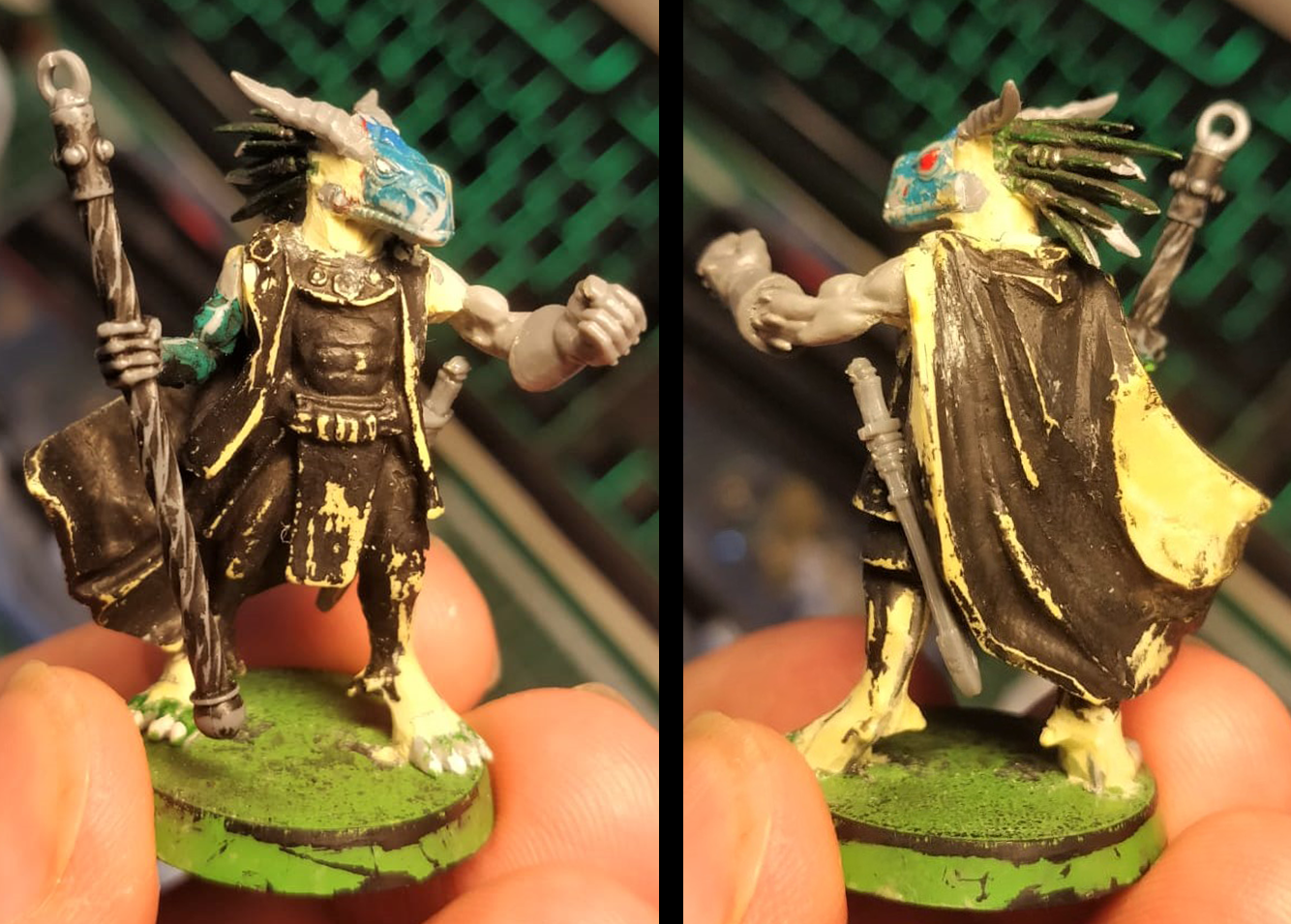 Dragonborn wizard miniature WIP [Art] r/DnD