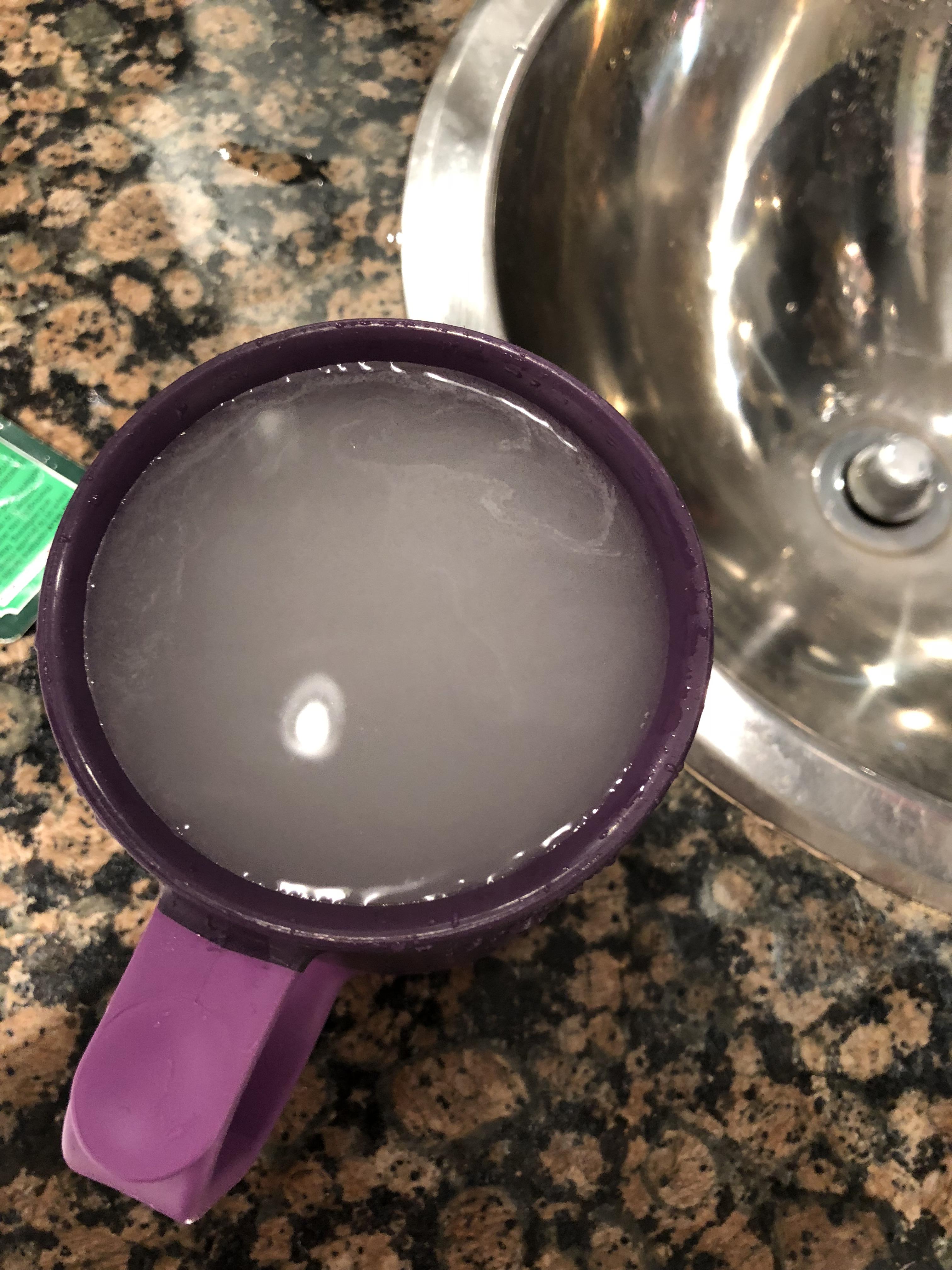 Is my hot water (tap) supposed to look like this? Cold is clear! r