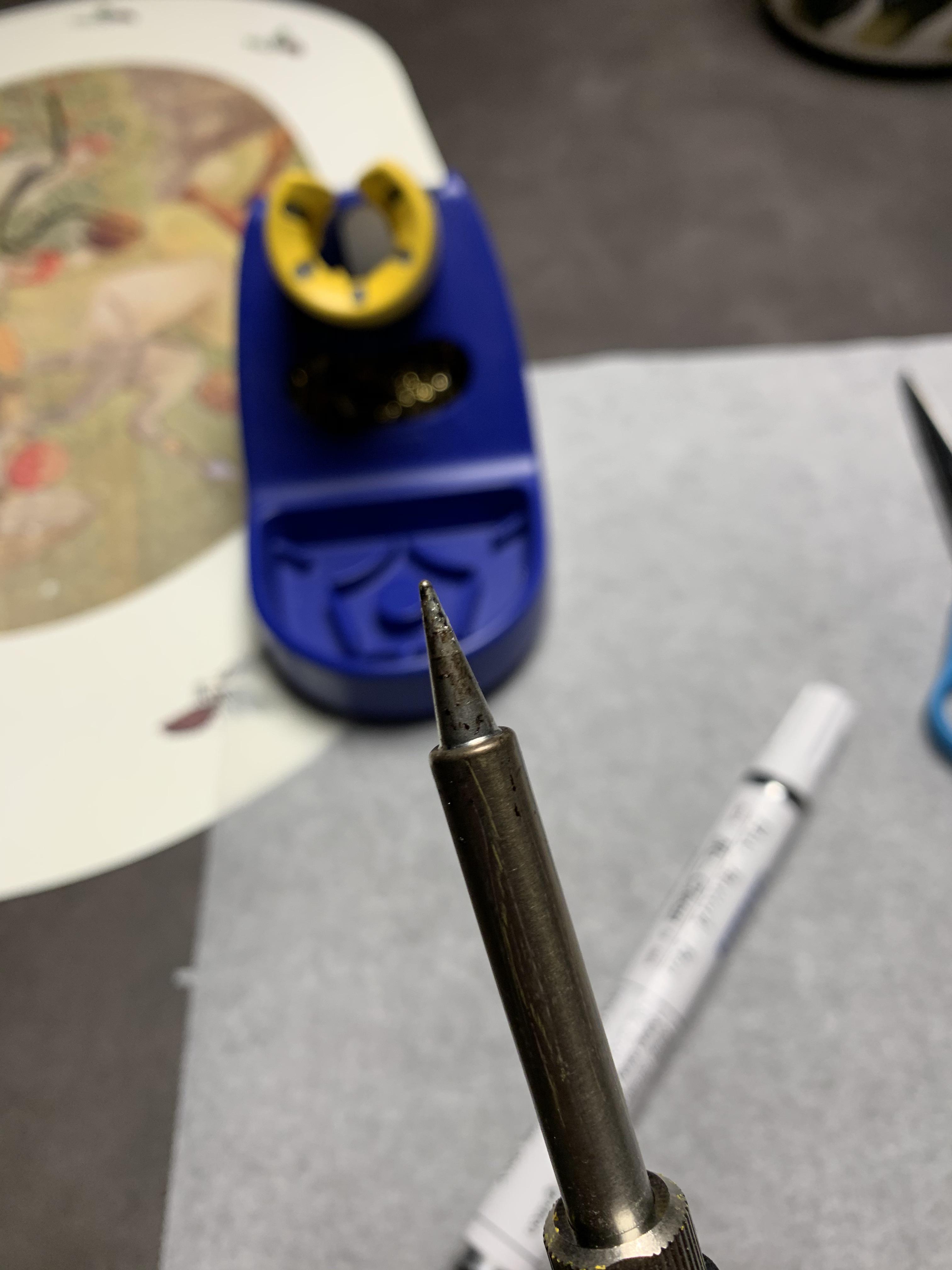 Tip not able to melt solder, only going higher up from the tip making