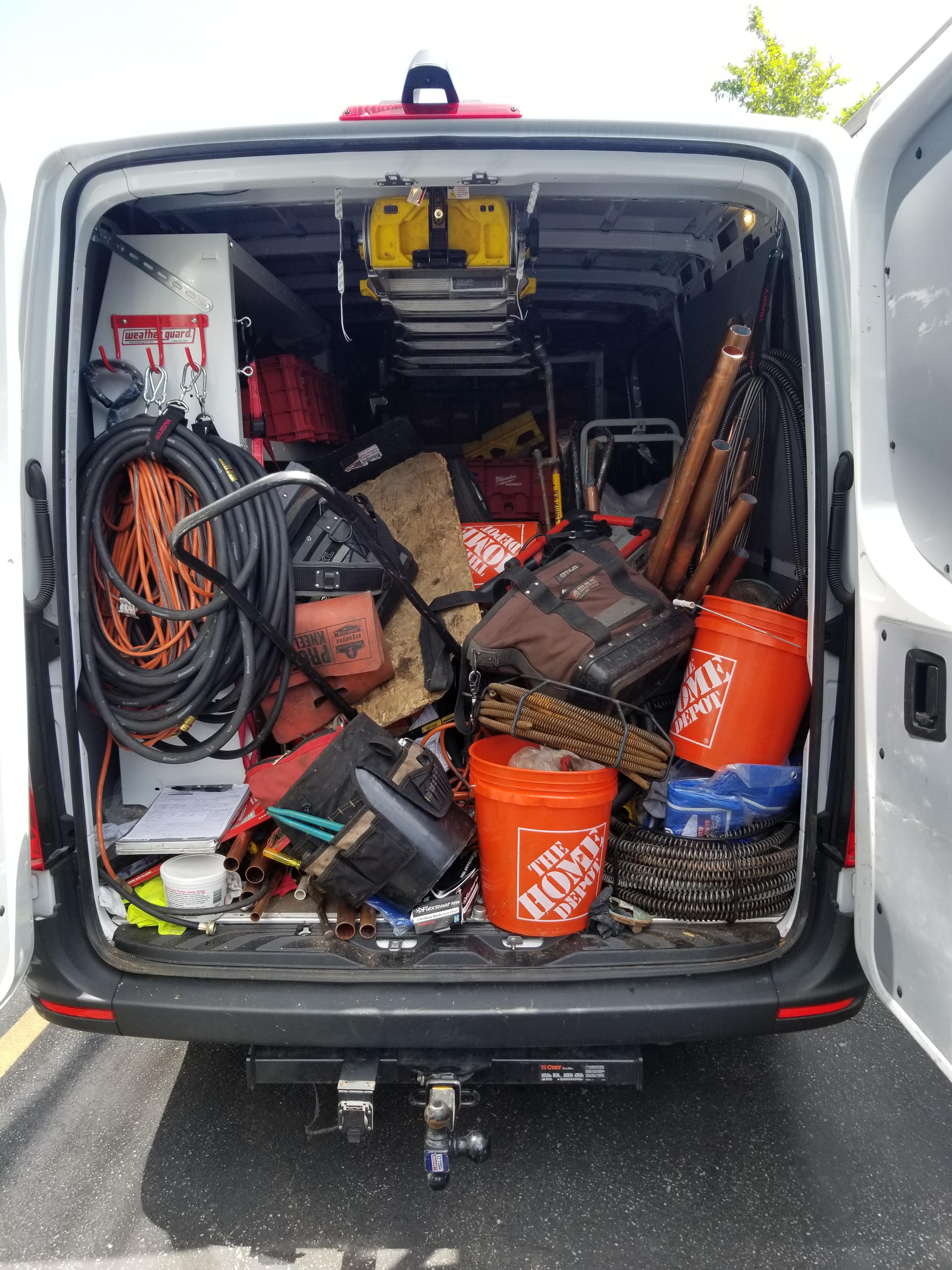 Service truck 1/2 through the week. All I gotta do now is find a Philips screwdriver r/Plumbing