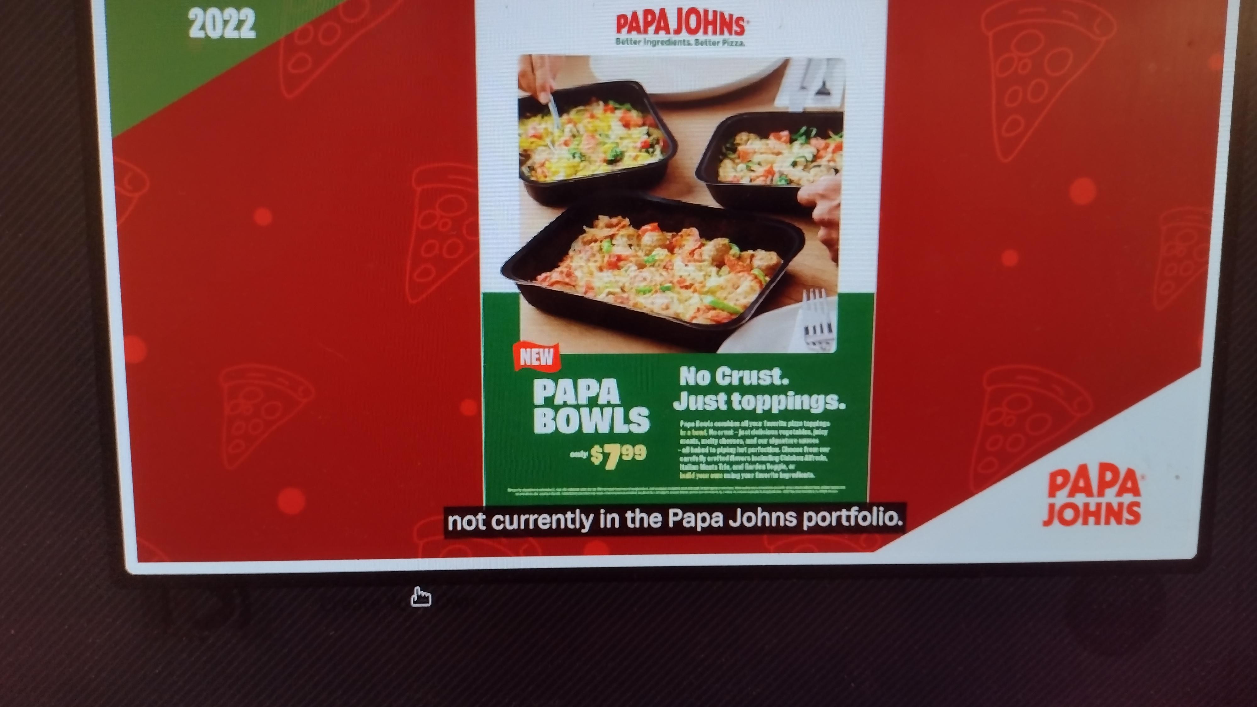 New Papa Bowls coming out in August PapaJohns