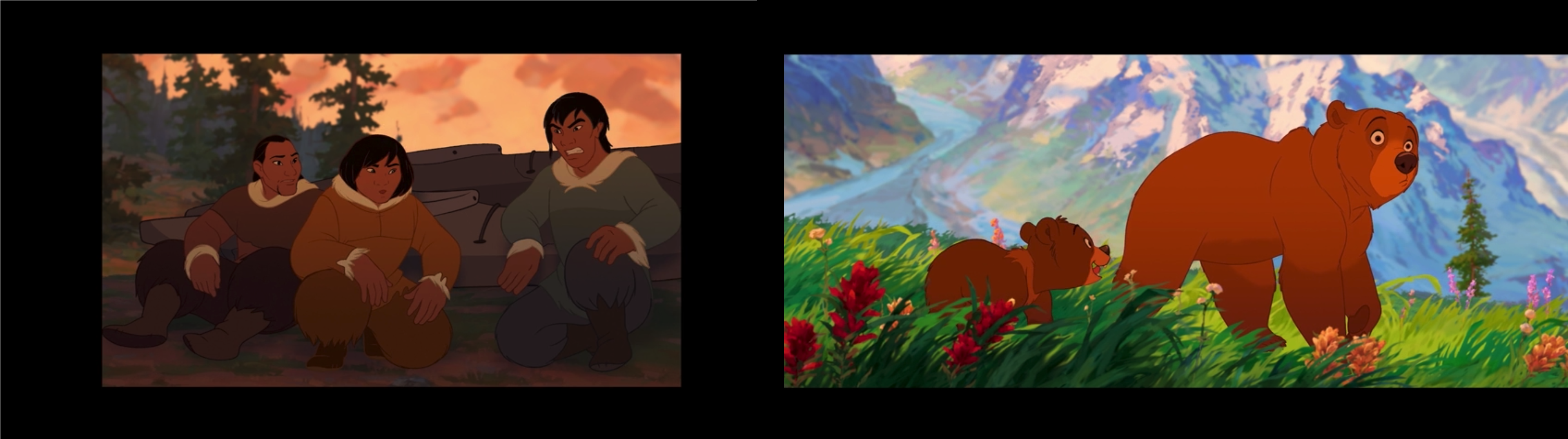 In Brother Bear (2003), the aspect ratio of the movie is different