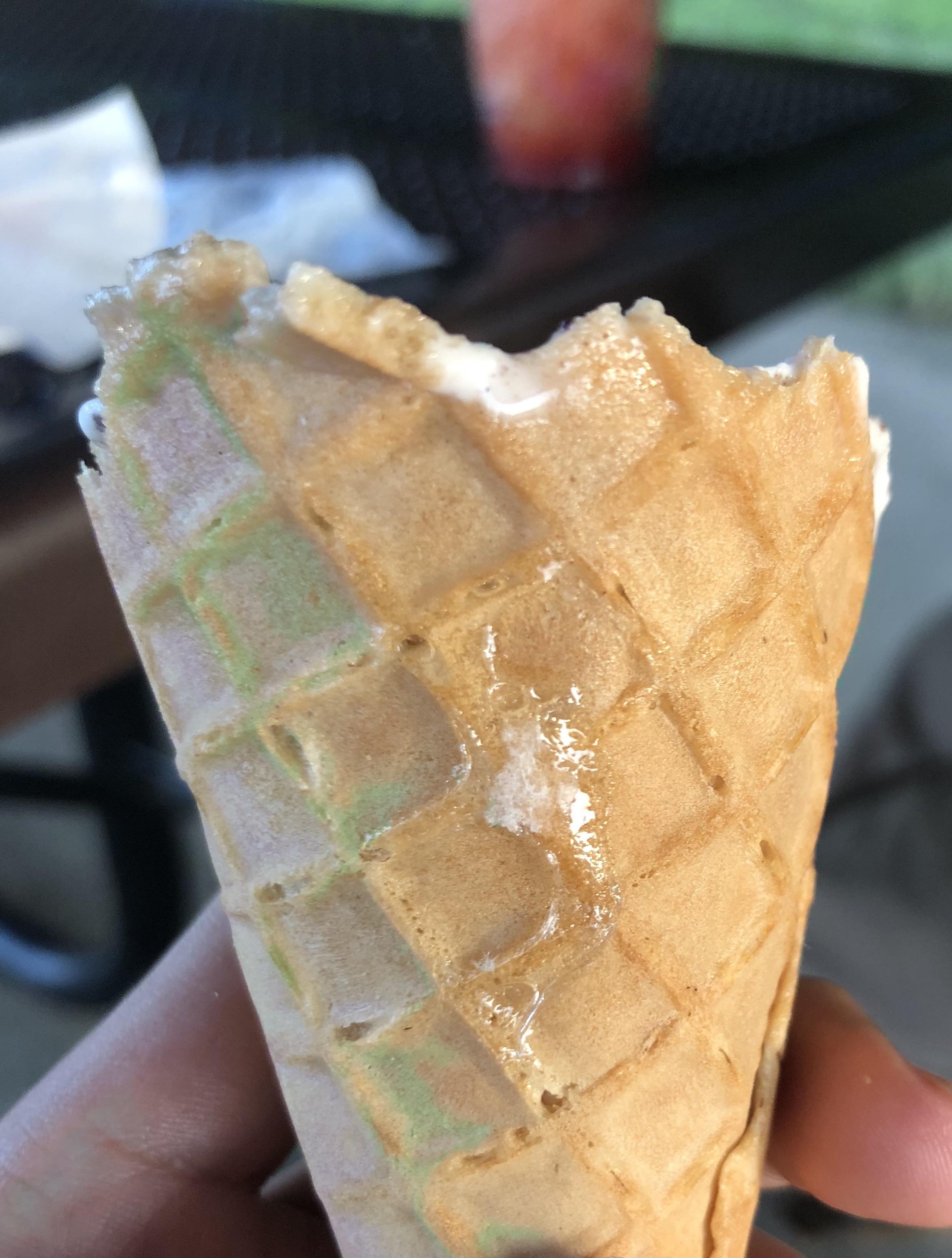 My ice cream had paper and when i peeled their was glue. like why does