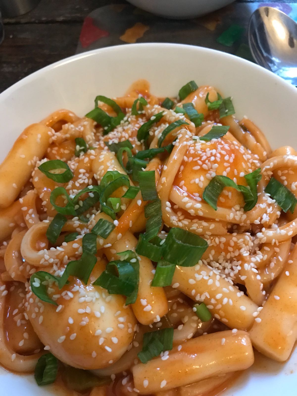 [Homemade] Tteokbokki (spicy korean rice cake) food