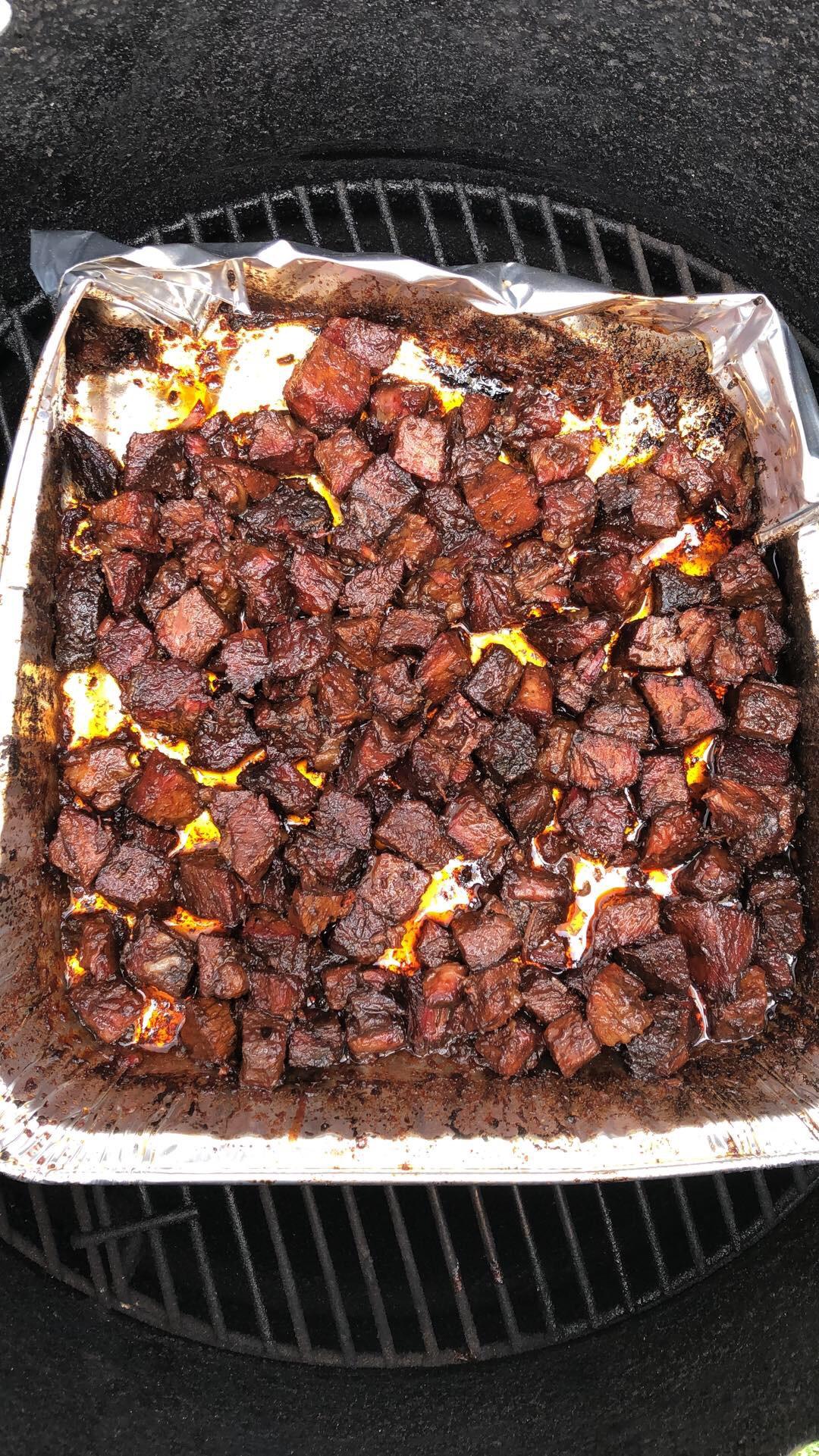 I made a pan of burnt ends r/BBQ