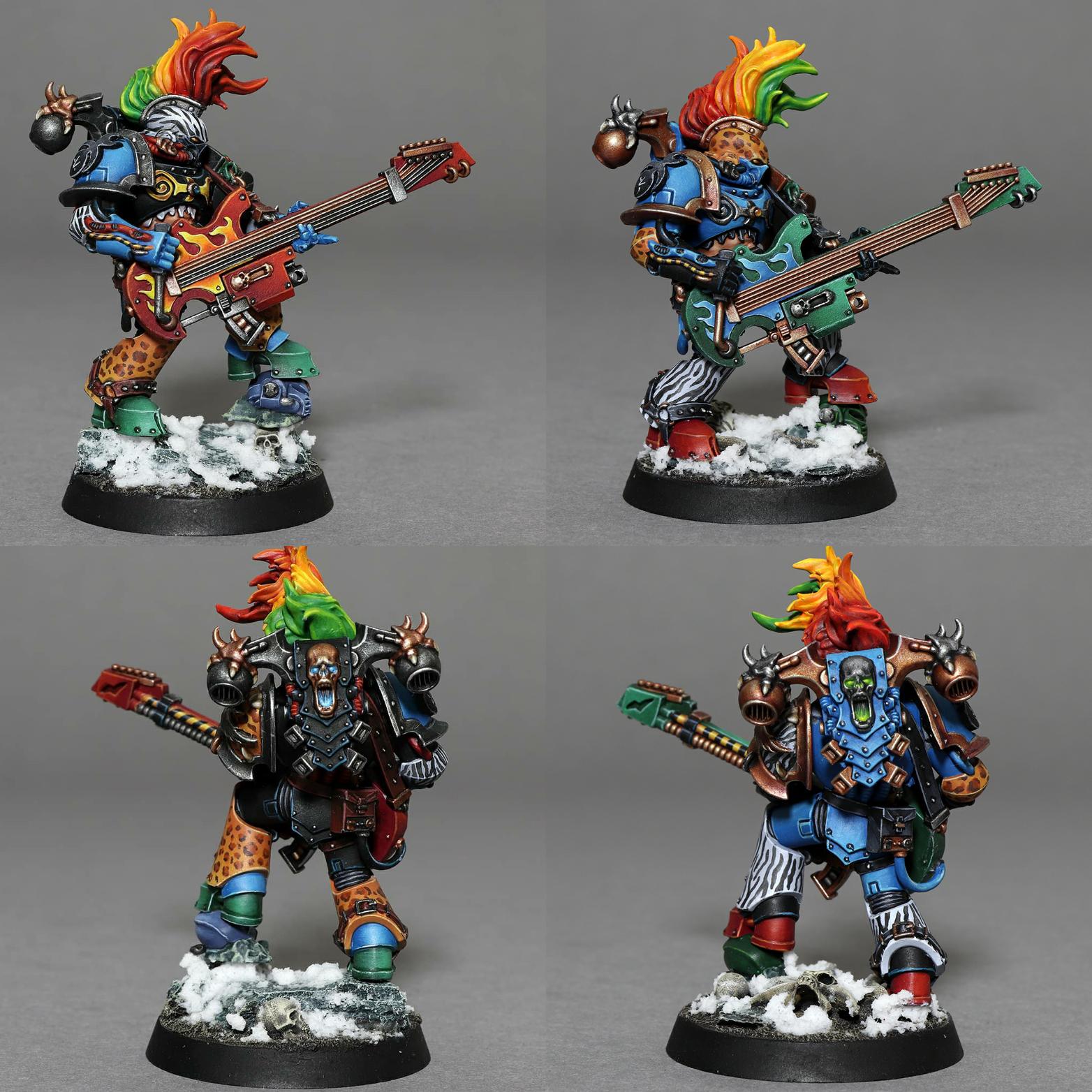 Special Edition Noise Marines, both in original and 'reversed' scheme