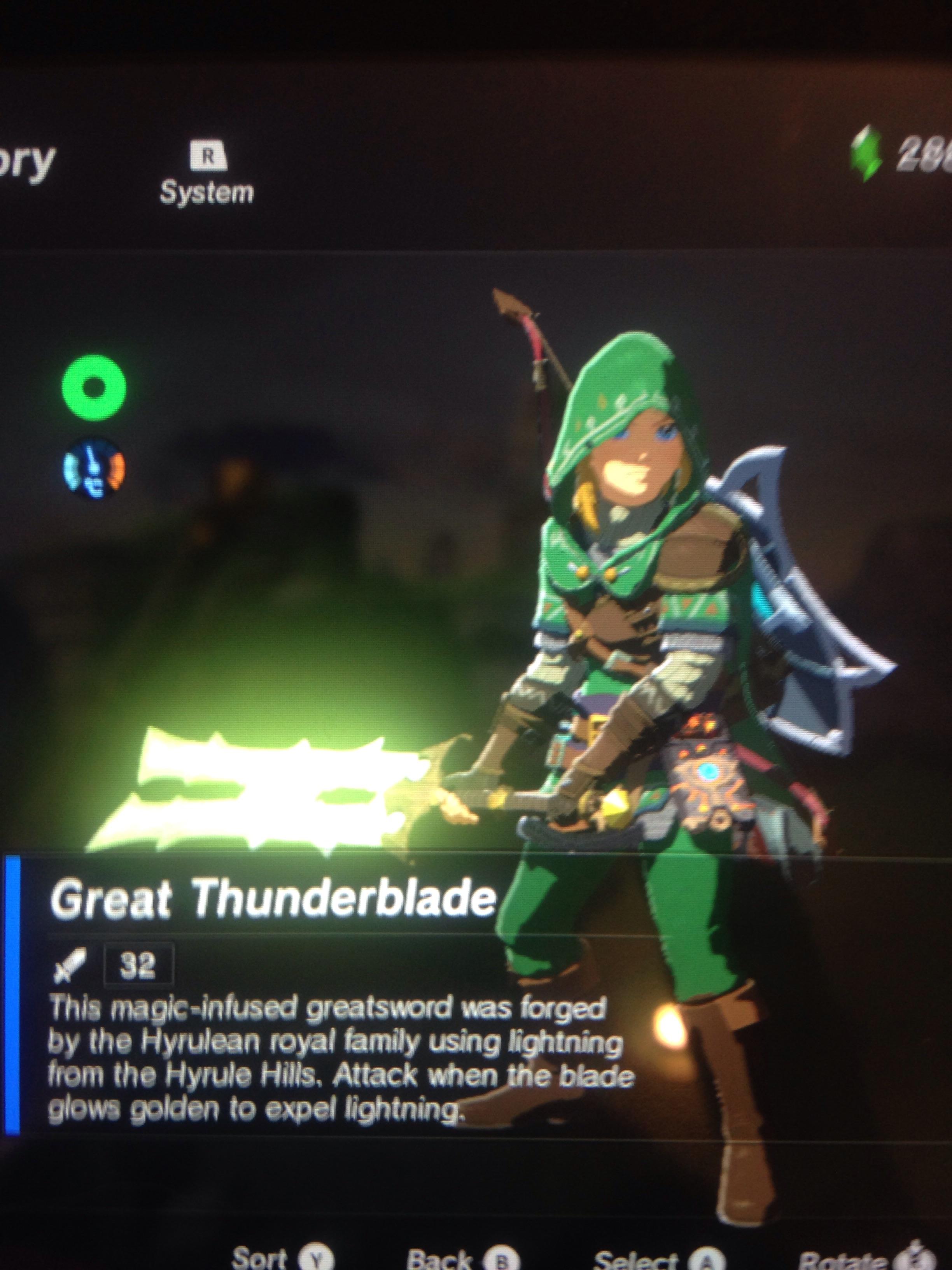 Just found this inside a shrine. strongest weapon so far p r