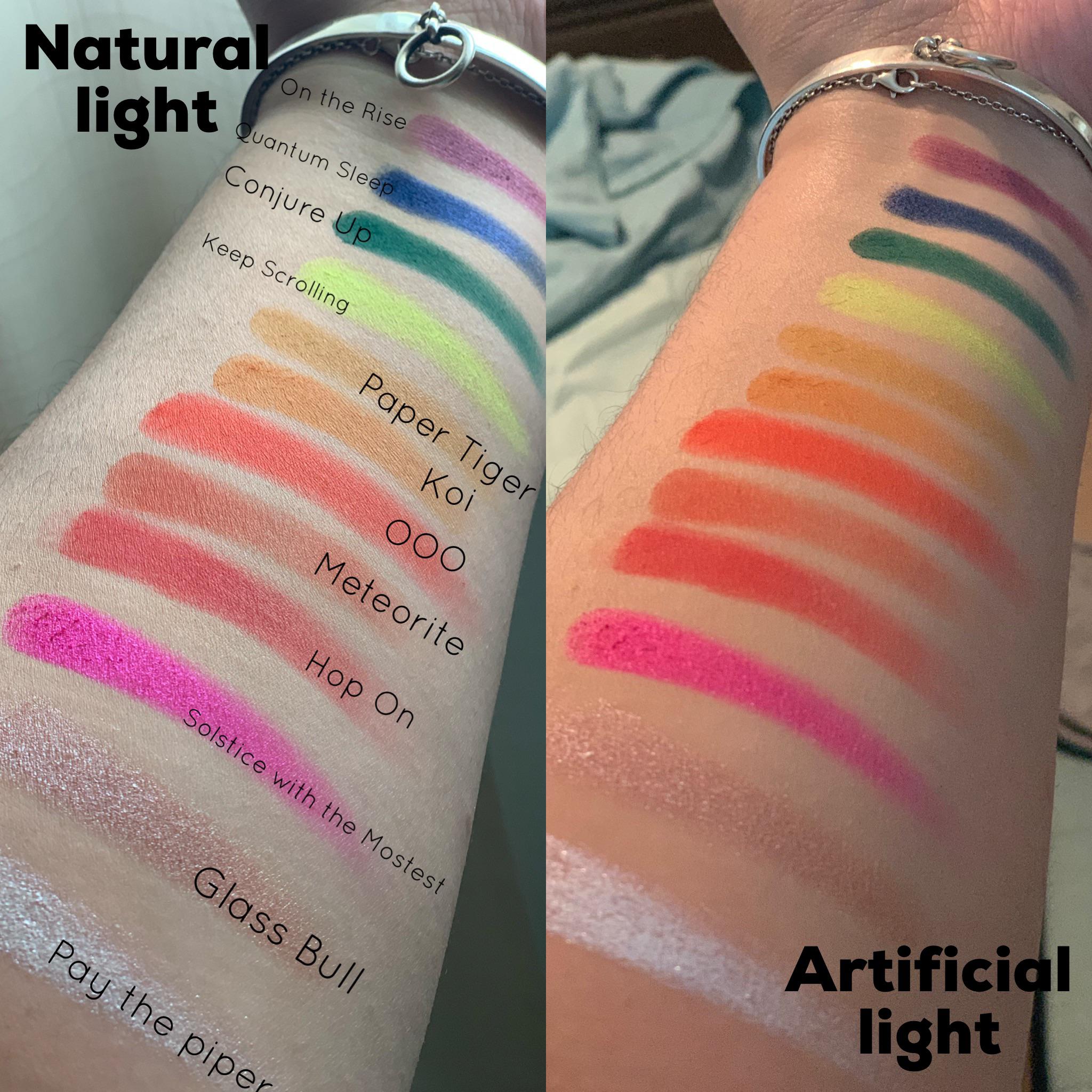 Swatches of my Colourpop BYOP r/MakeupAddiction