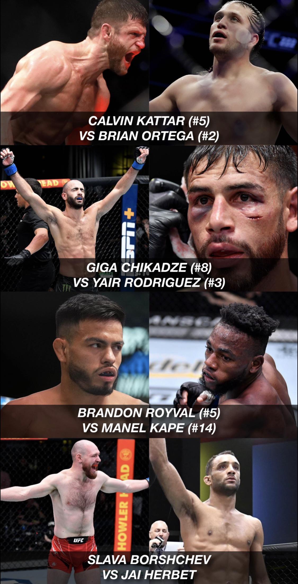 Fights to make after UFC Vegas 46 r/ufc