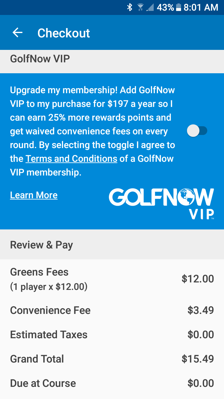 Golfnow trying to charge 197.00 for their premium membership. 197
