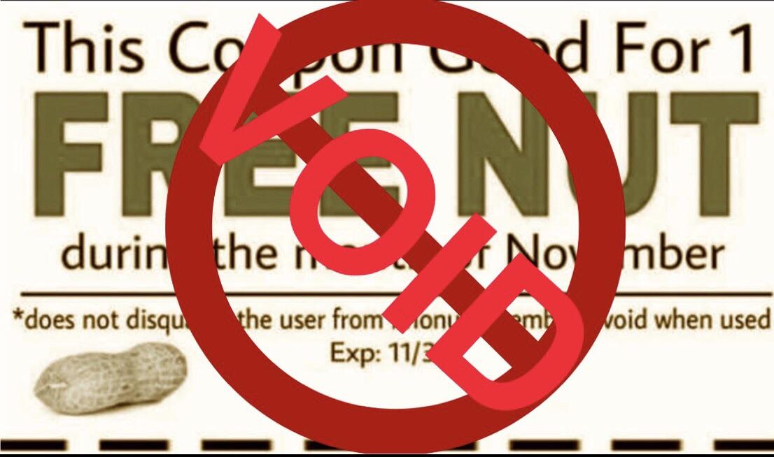 I’ve been seeing a lot of these “Free Nut” coupons going around and