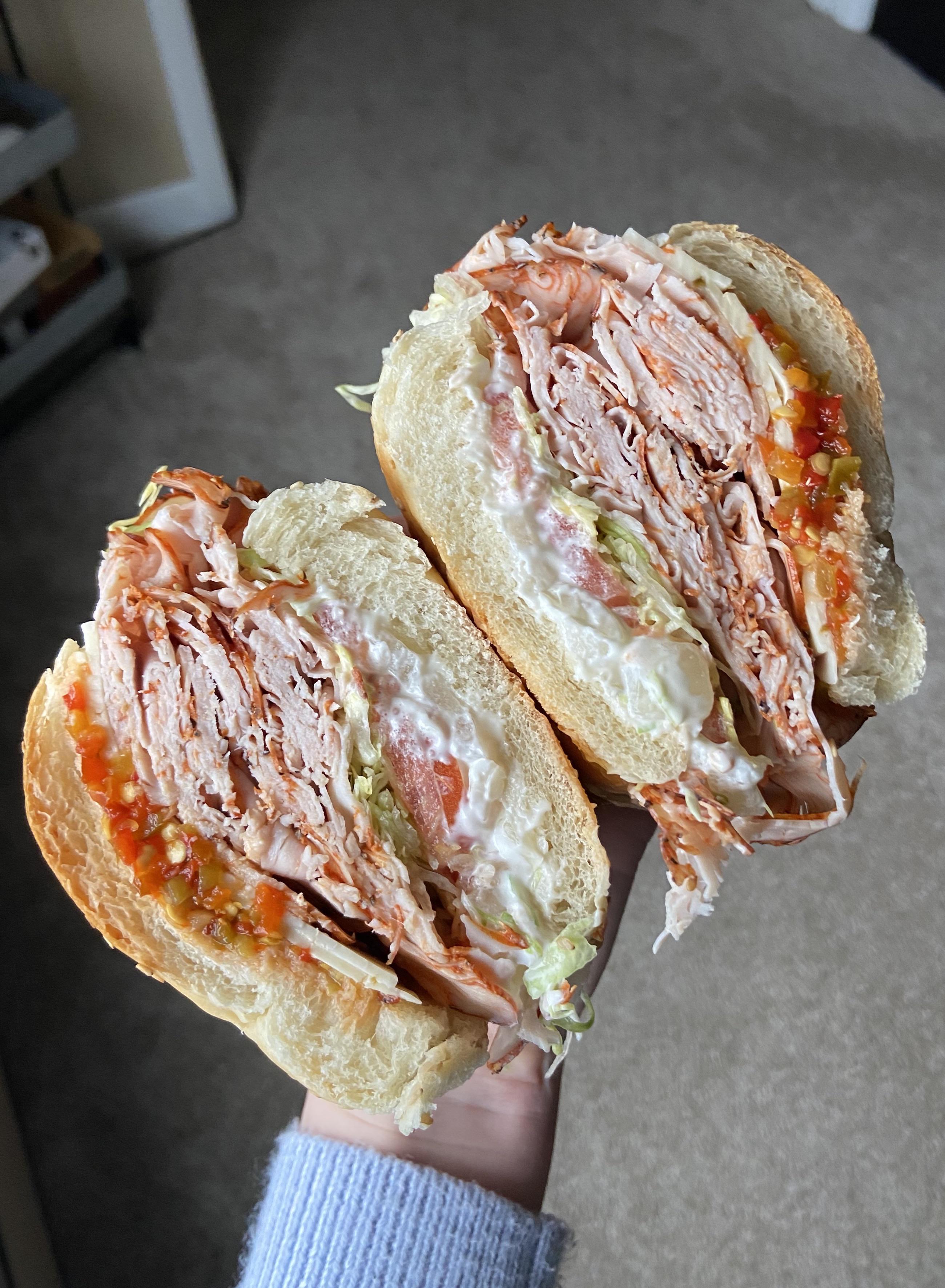 Buffalo chicken with the works from my local deli! r/eatsandwiches