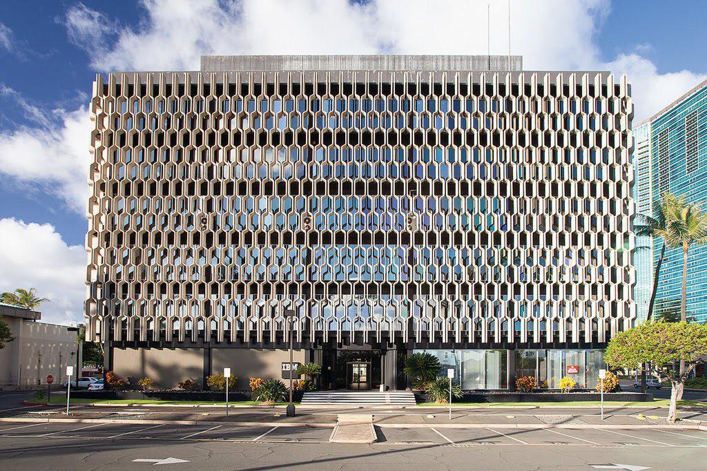 IBM Building. Honolulu, Hawai’i. (1962) Ossipoff. brutalism
