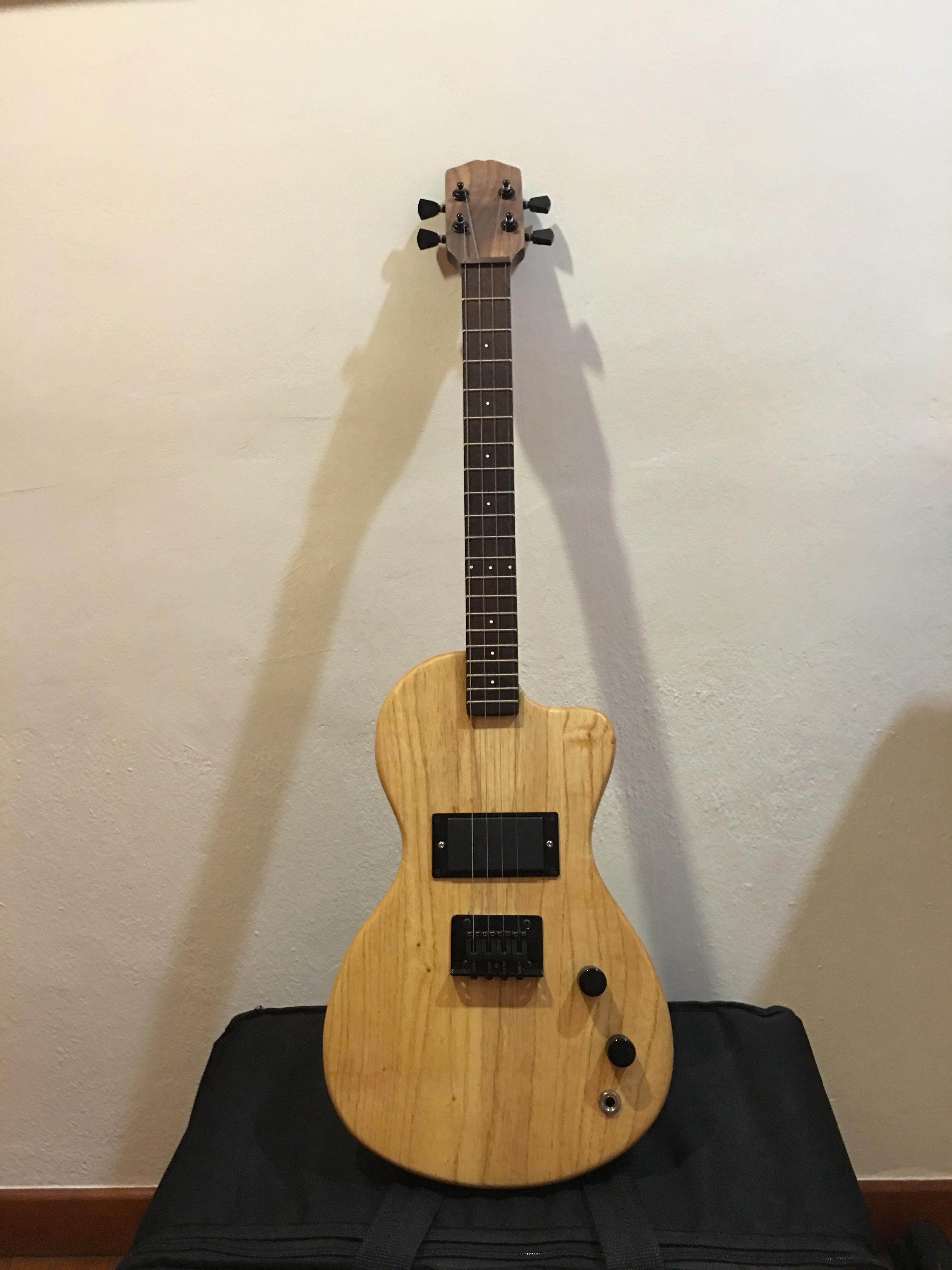 My first build Electric Baritone Ukulele r/Luthier