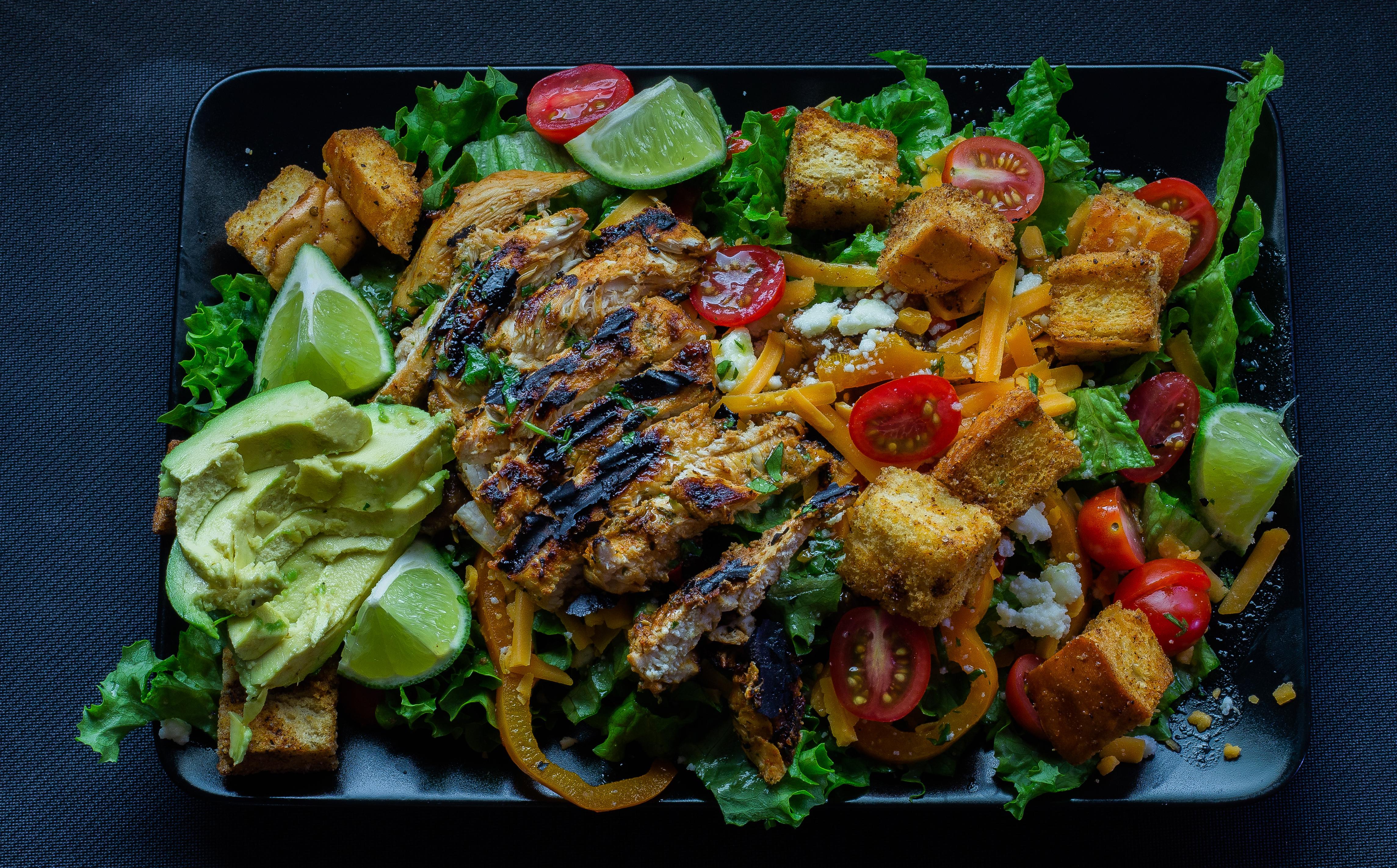 [Homemade] Cilantro lime chicken salad with orange blossom honey, lime