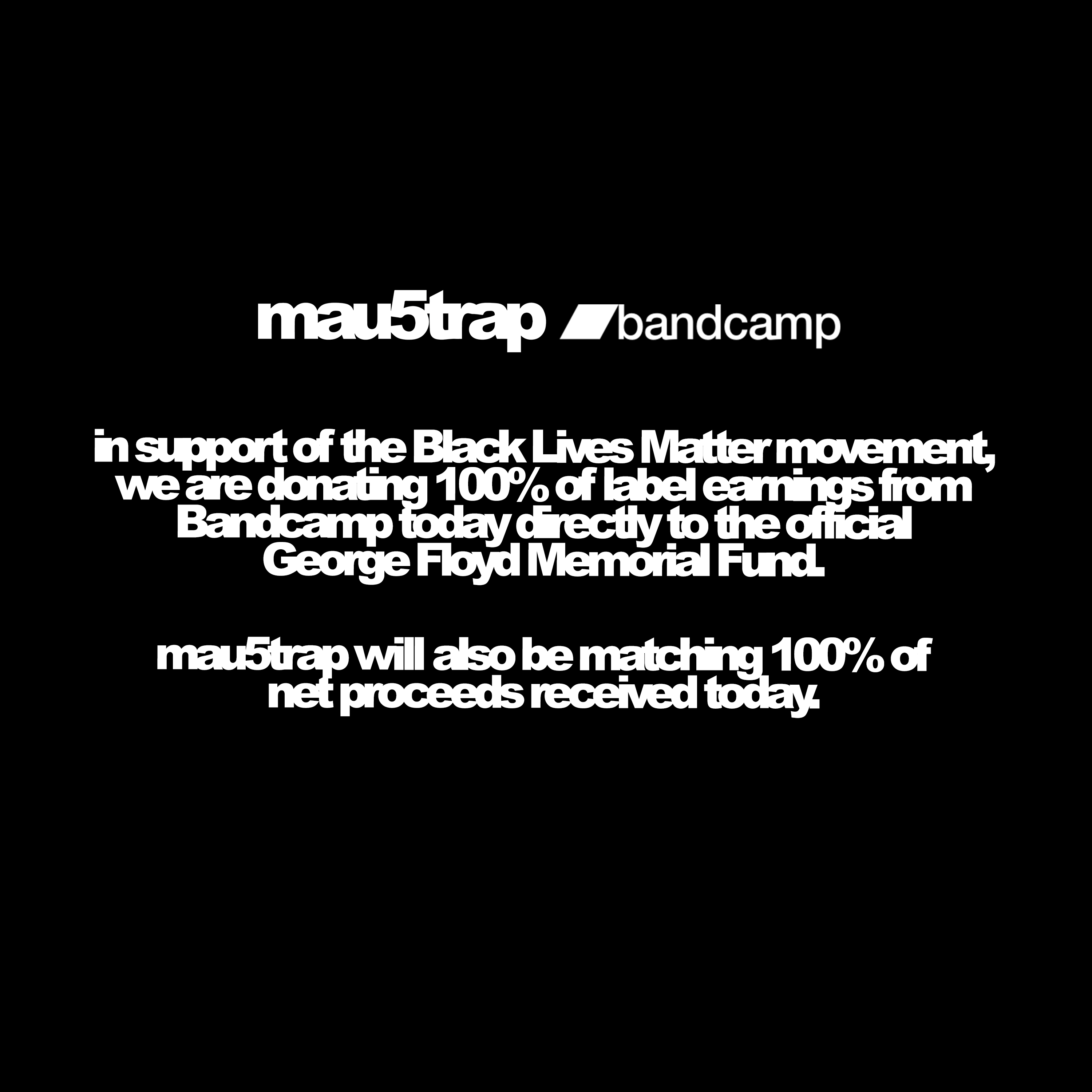 100 of label earnings via Bandcamp are being donated to Floyd