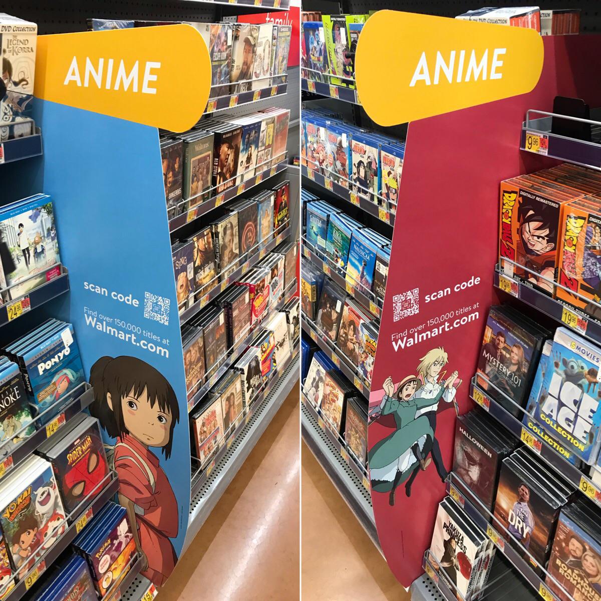 The anime display at my local Walmart r/ghibli