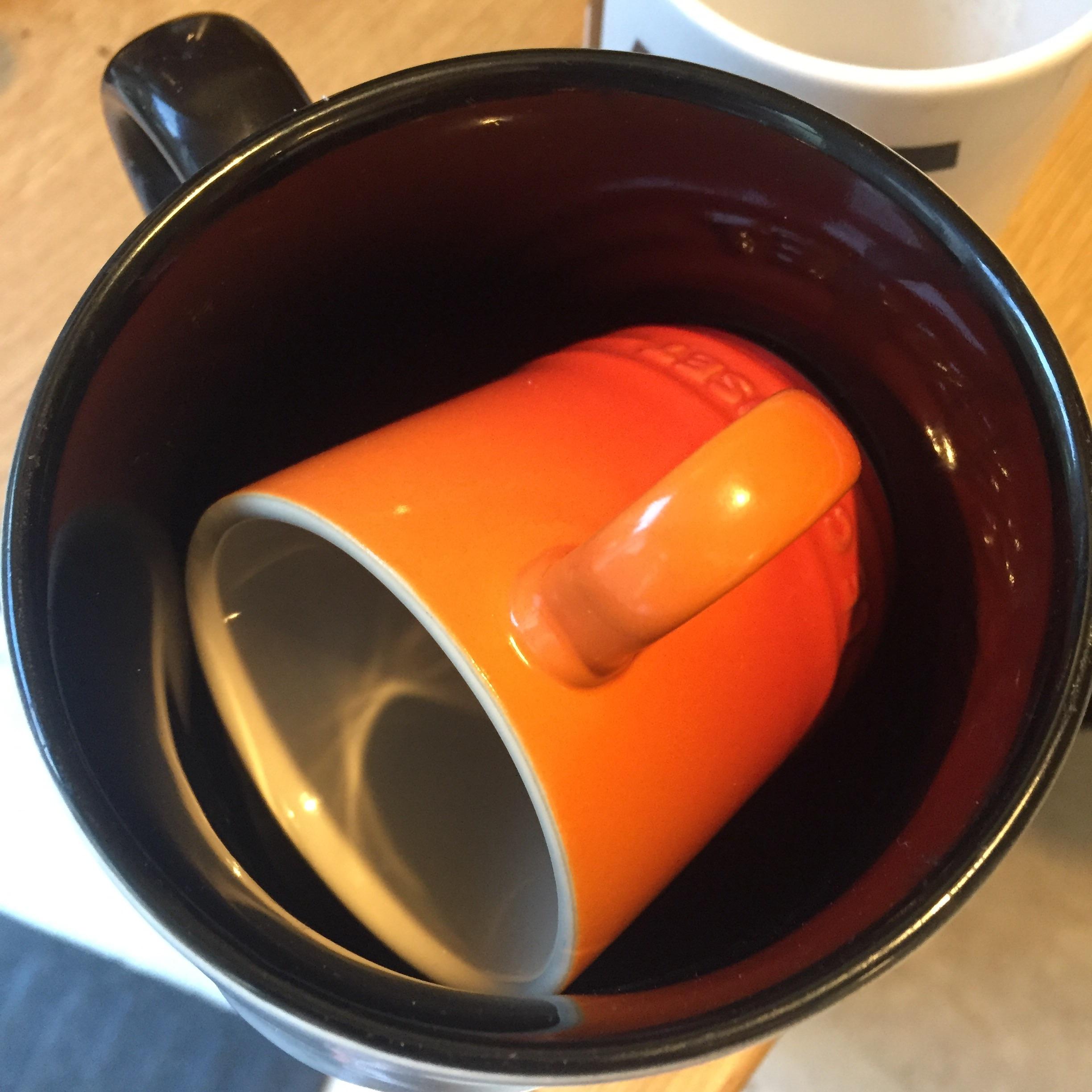 Two mugs stuck in each other. Force, hot water and soap hasn't worked