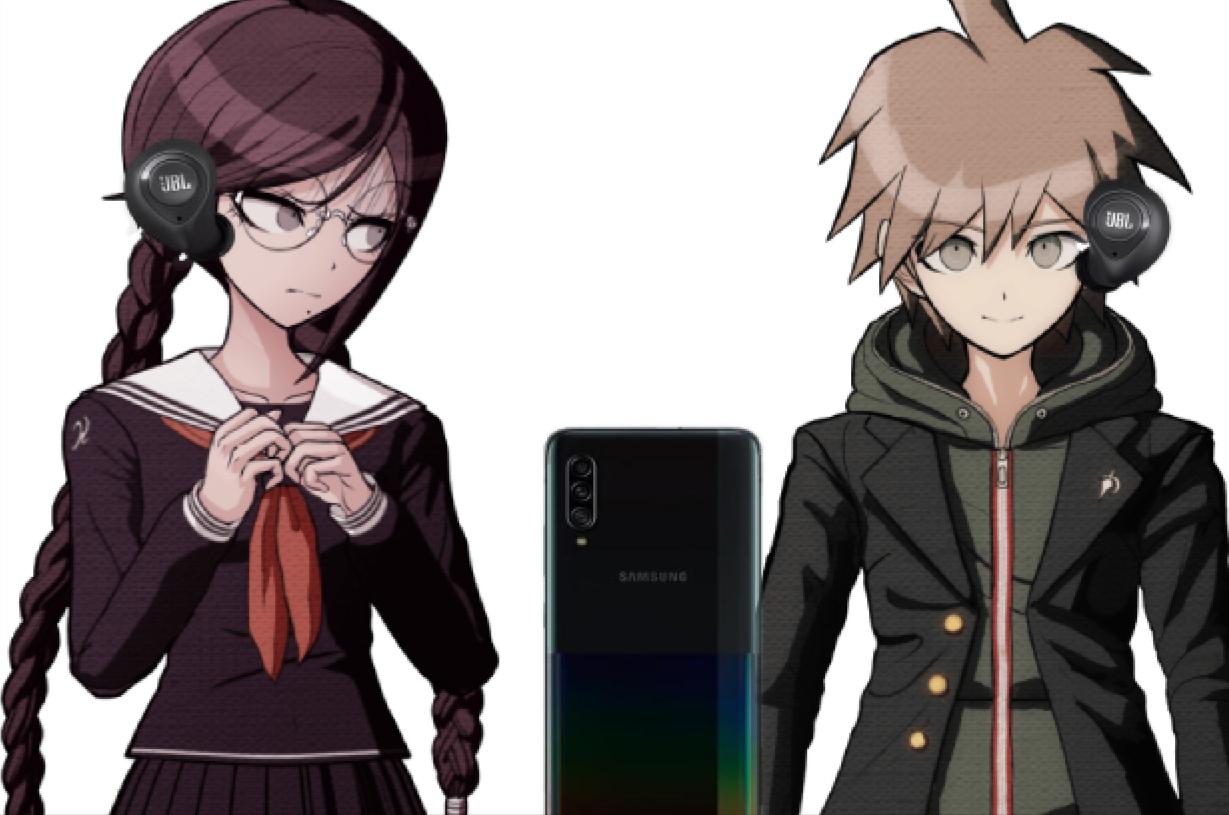 Toko and Makoto listening to music r/danganronpa