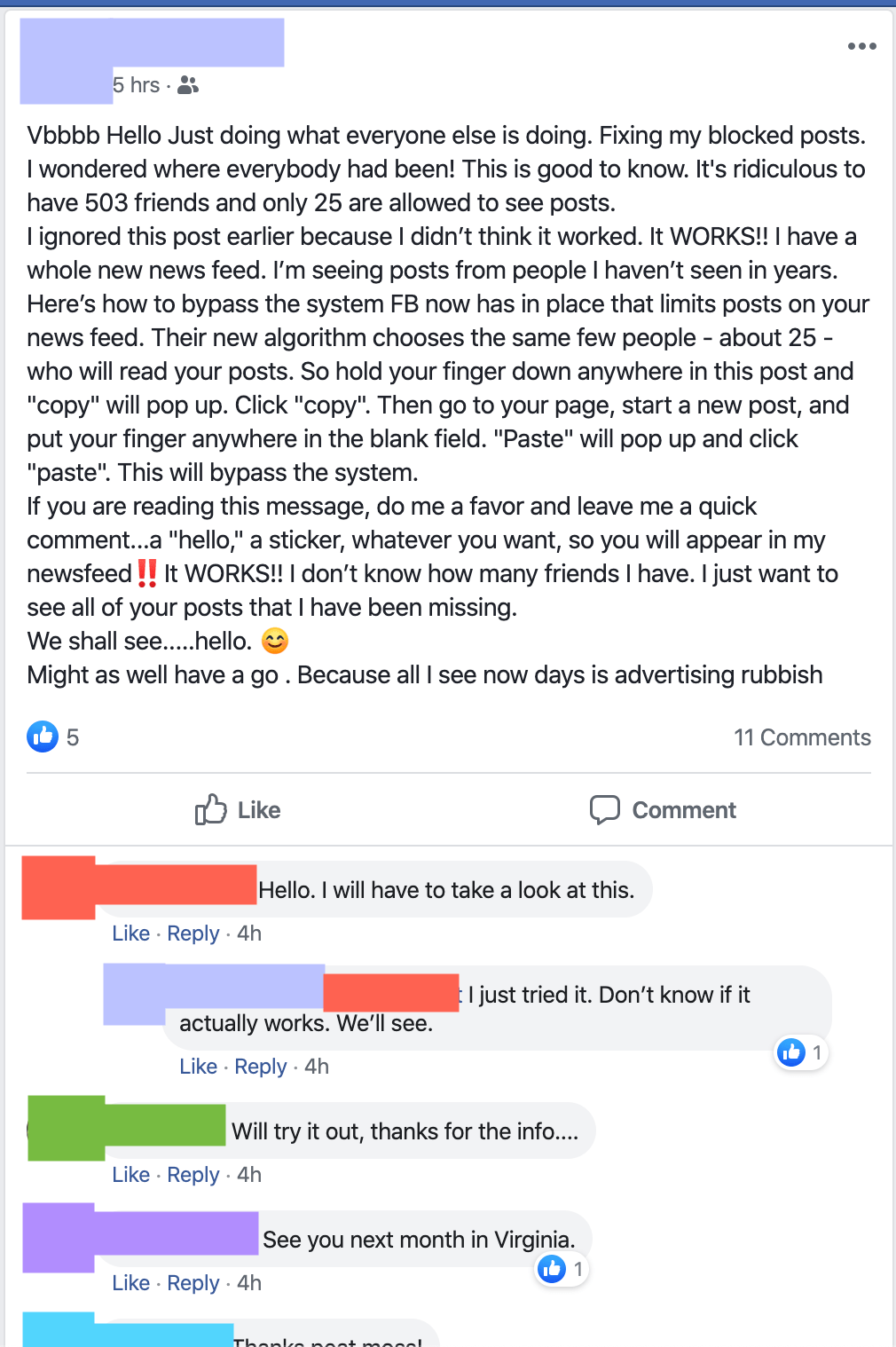 Facebook has secret cheat codes you can copy/paste that