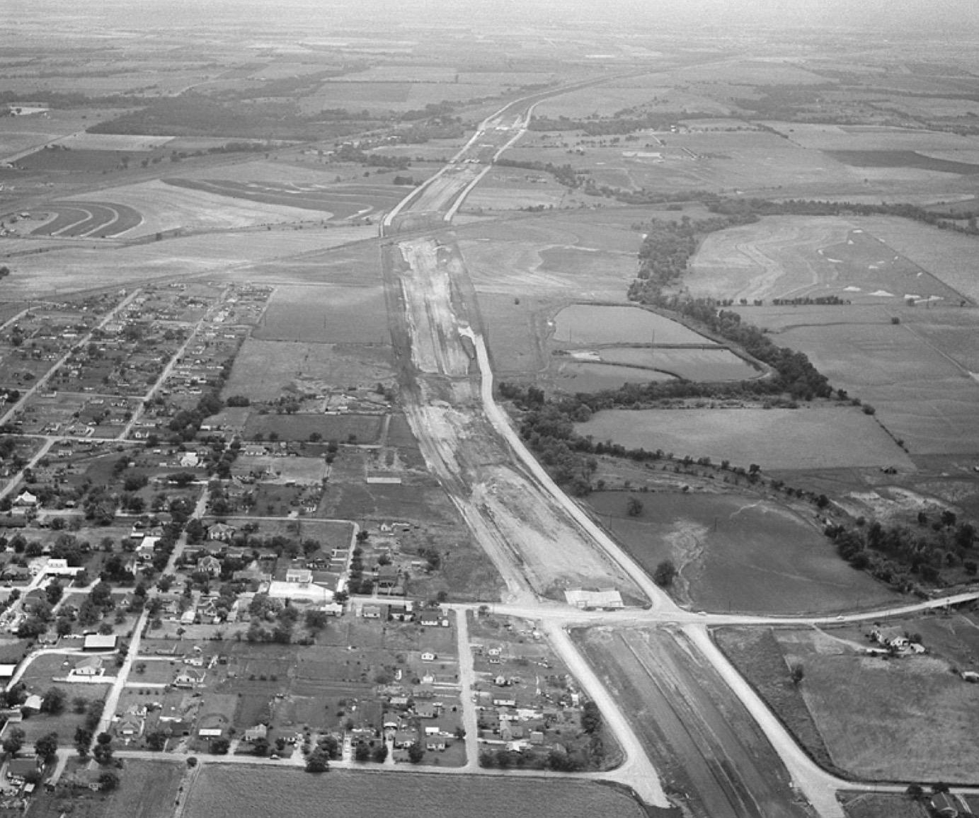 Construction of Hwy 75 15th Street Plano, 1955 r/Dallas