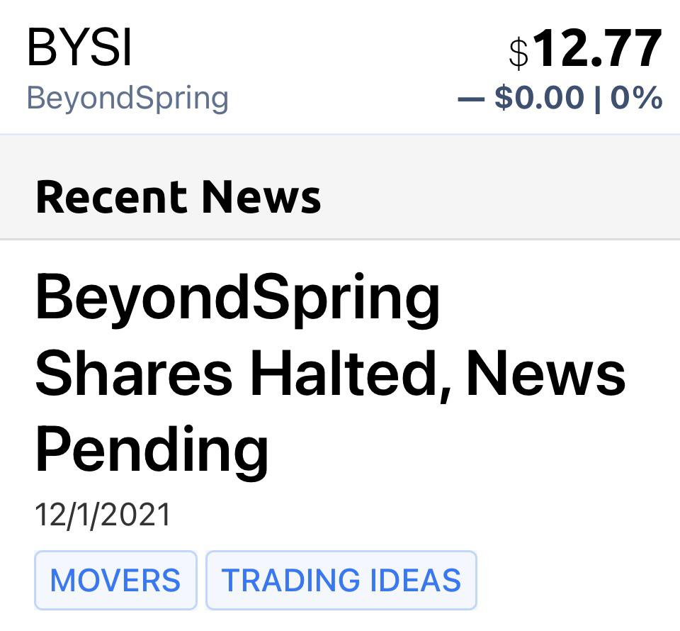 BYSI🚀 Stock Halted r/BYSI