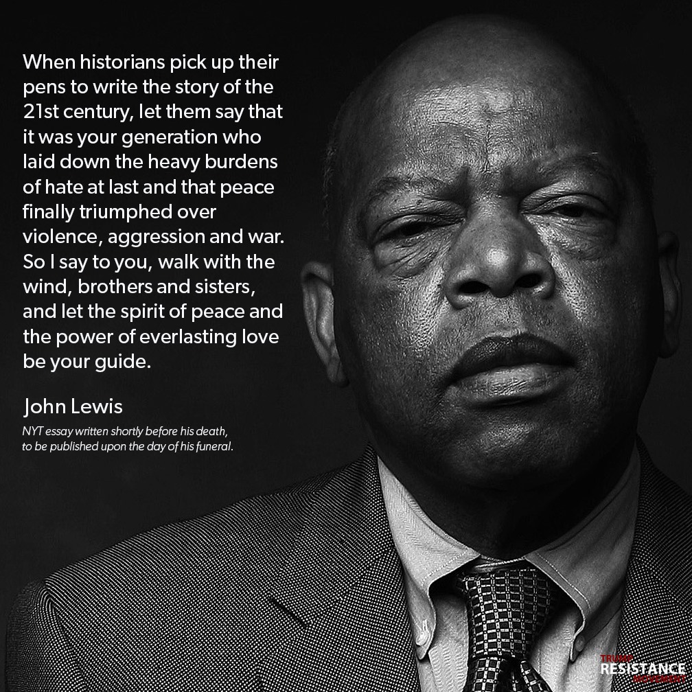 John Lewis was born on February 21, 1940. "Walk with the wins brothers