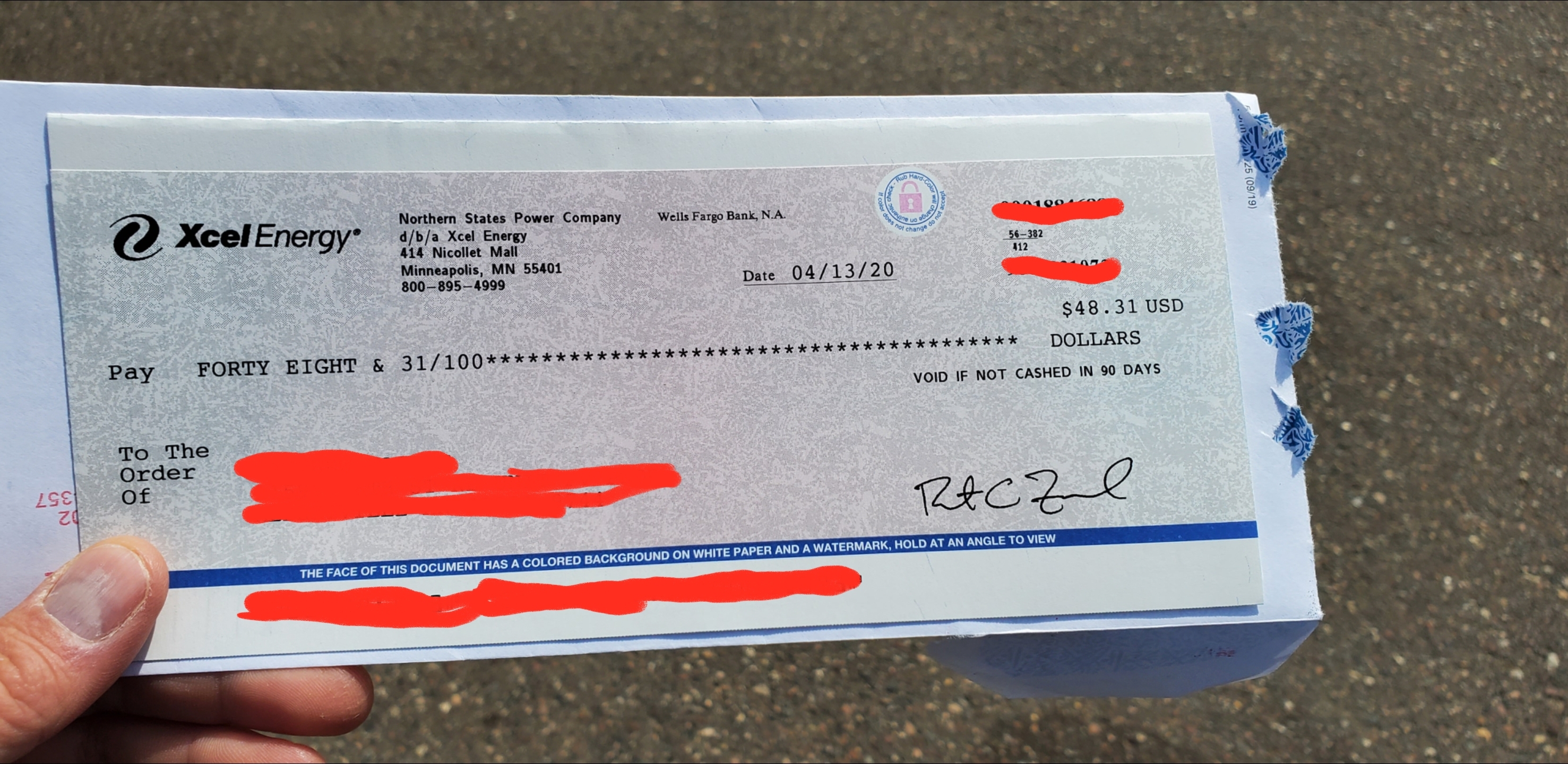 Man, these electric bills are getting out of hand! (48.31 check from