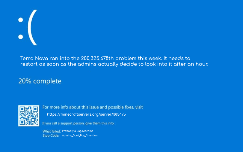 Blue Screen of Death EarthMC