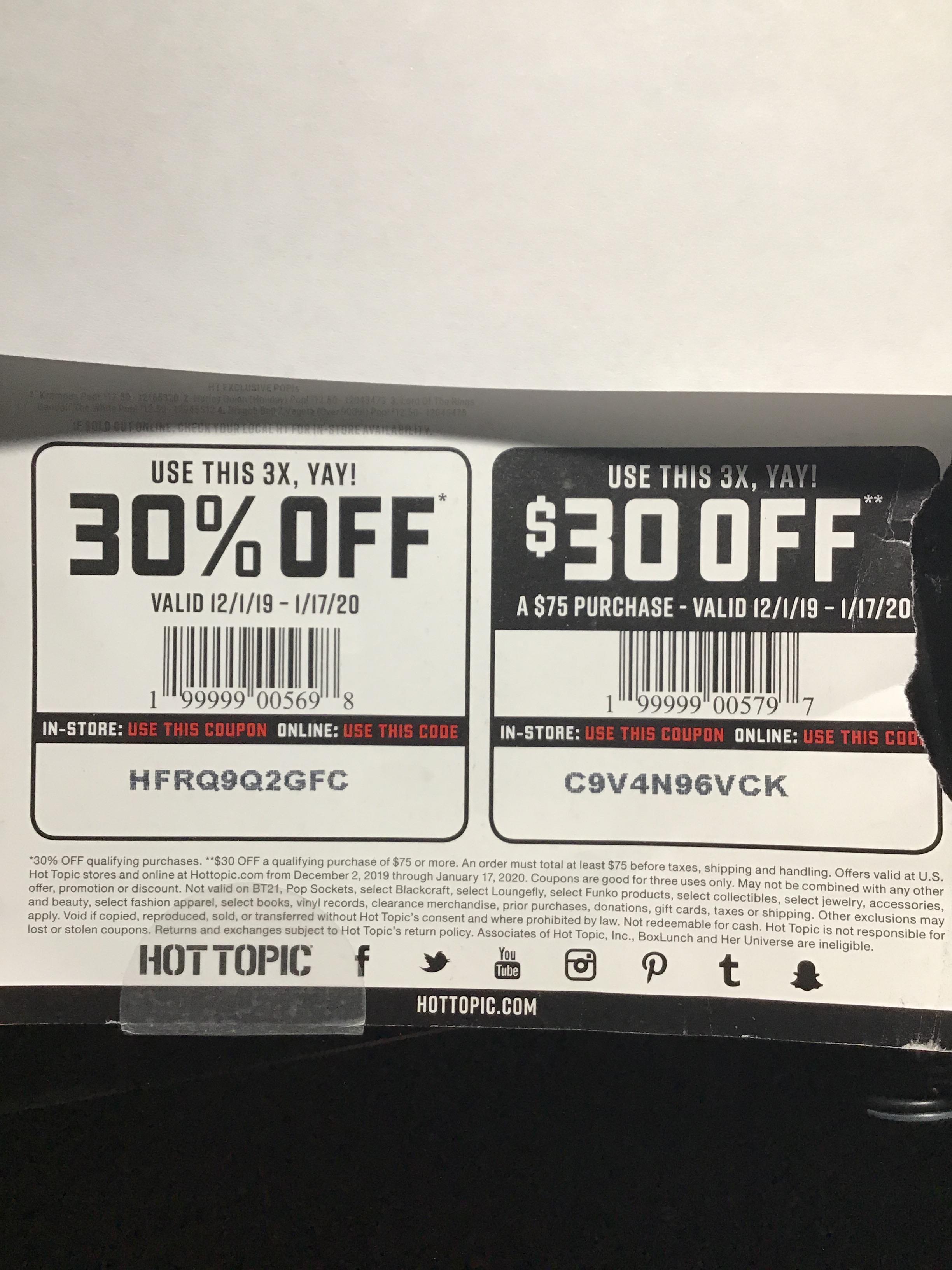 Discount codes may still be of use r/funkopop