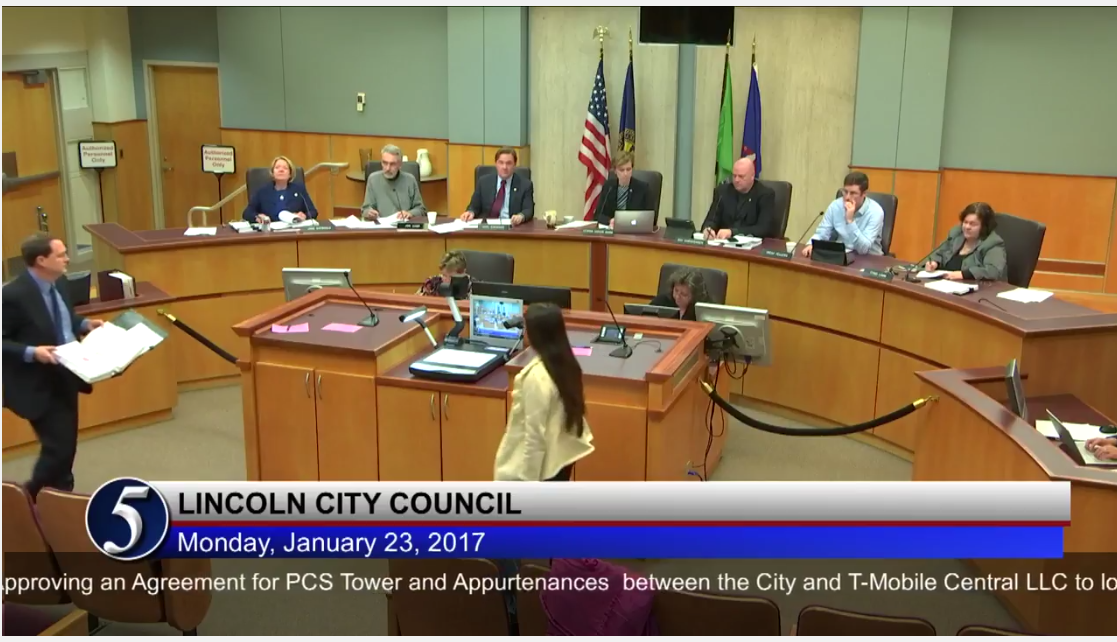 Happened to see this come across the Lincoln, NE city council meeting