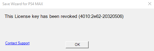 This License key has been revoked (40102e6220320506) savewizard