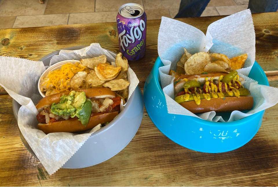 I mean, it's kinda cute, right? Hot dogs in a dog bowl? Right? r