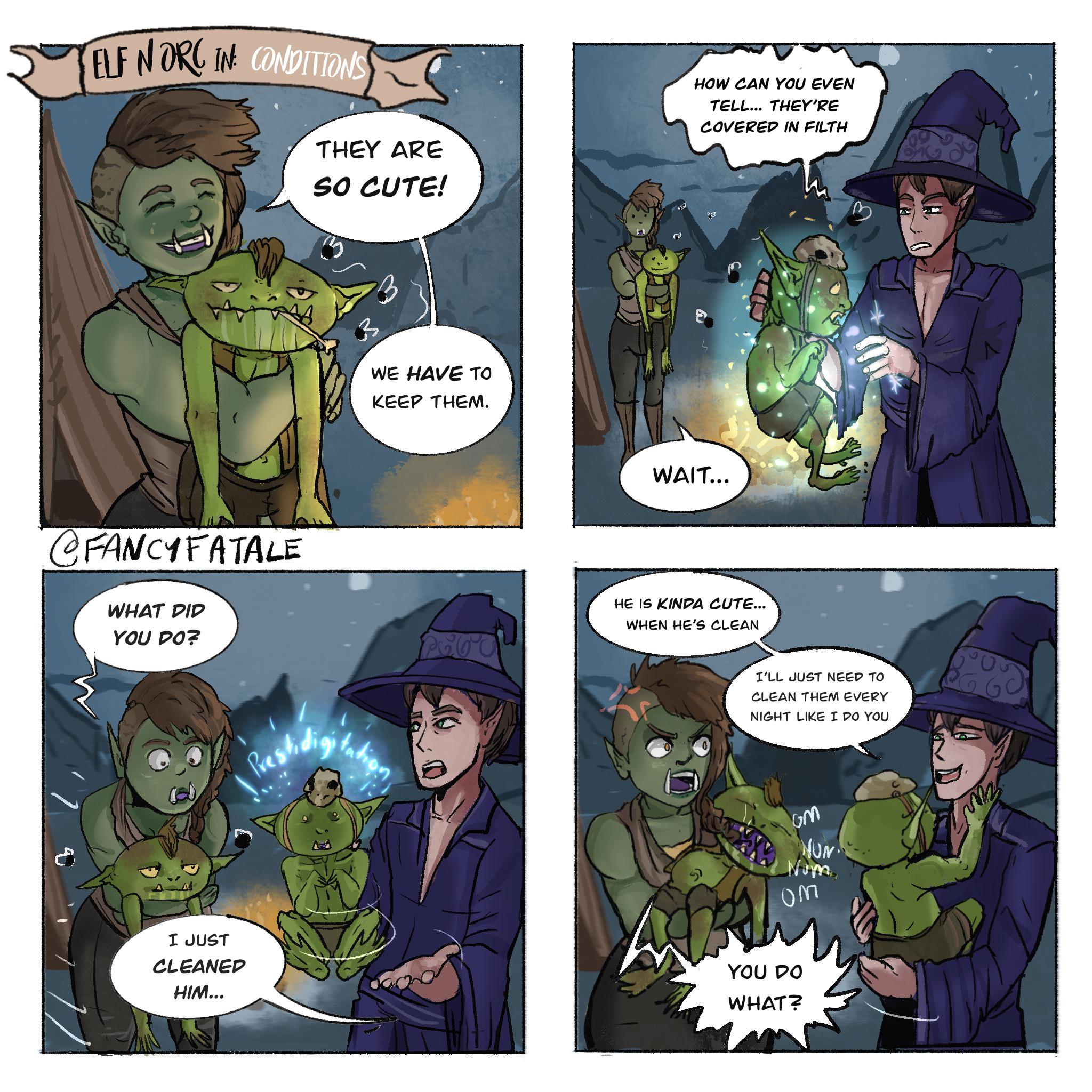 Elf N Orc Conditions [OC] [ART] DnD